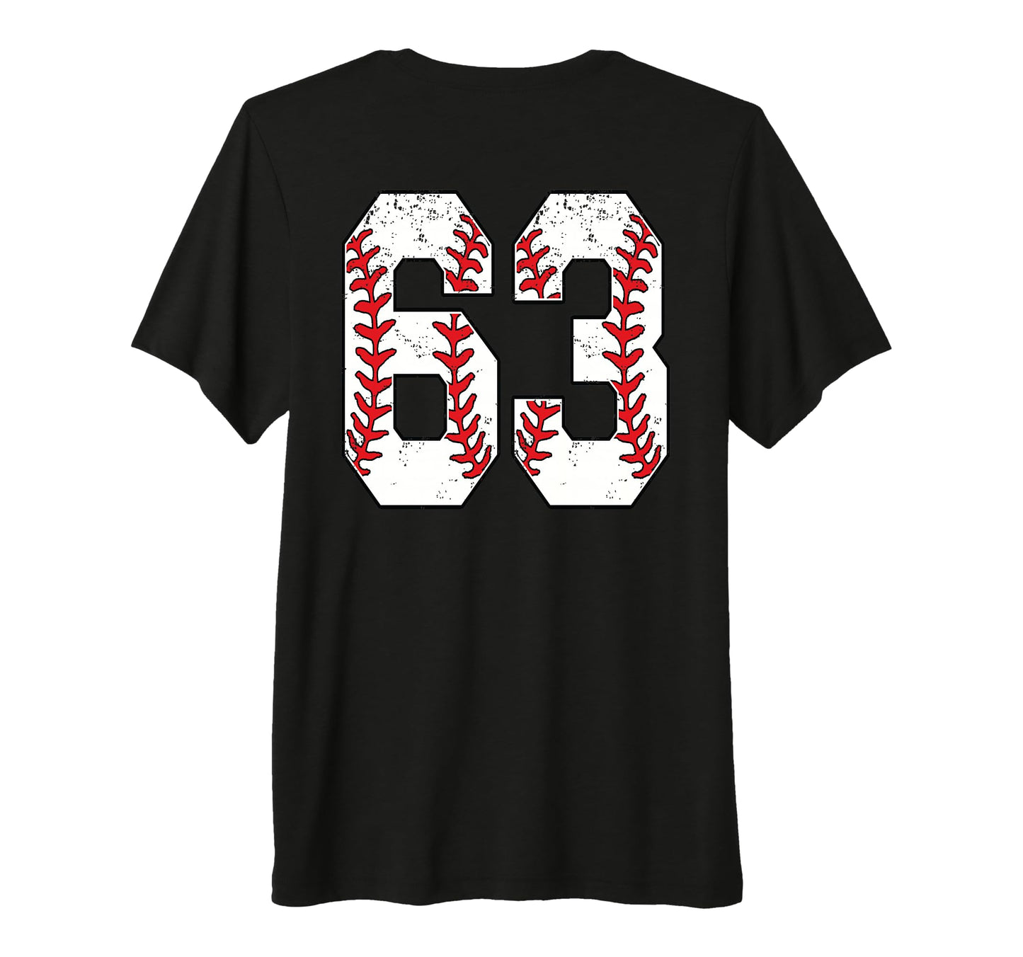 Number 63 Baseball Jersey Number 63 T-Shirt - Aesthetic Graphic for Adults - T-Shirt, Sweatshirt, Hoodie
