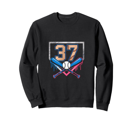 37Th Birthday Baseball Home Ice Sweatshirt - Streetwear Style Men Women - T-Shirt, Sweatshirt, Hoodie