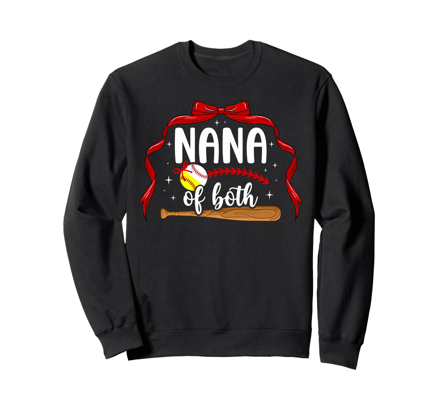 Nana Both Coquette Baseball Softball Sweatshirt - Graphic Print for Adults - T-Shirt, Sweatshirt, Hoodie