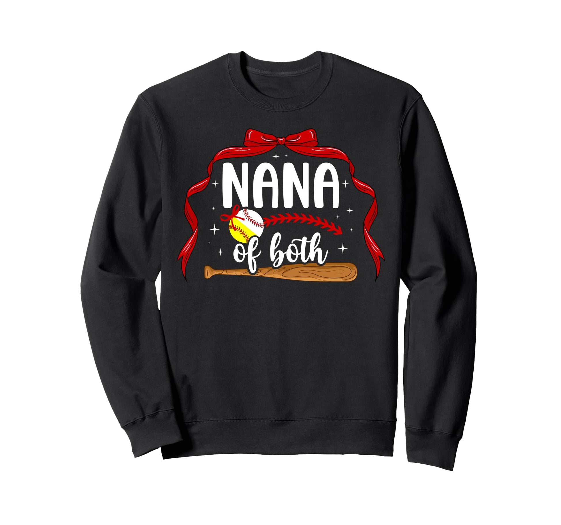 Nana Both Coquette Baseball Softball Sweatshirt - Graphic Print for Adults - T-Shirt, Sweatshirt, Hoodie