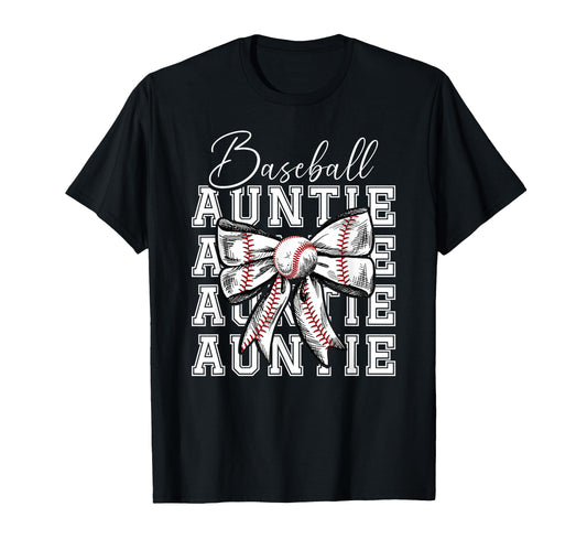 Baseball Auntie Coquette Baseball Aunt T-Shirt - Unique Graphic for Adults - T-Shirt, Sweatshirt, Hoodie