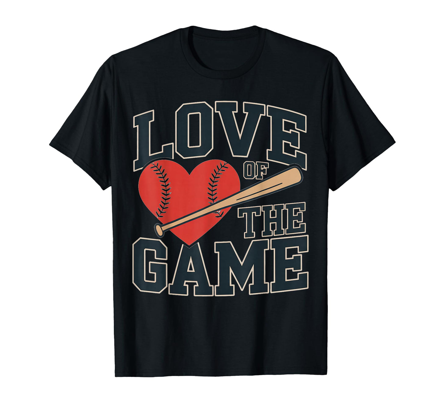 Love Game Baseball Heart Bat T-Shirt - Unique Graphic for Adults - T-Shirt, Sweatshirt, Hoodie