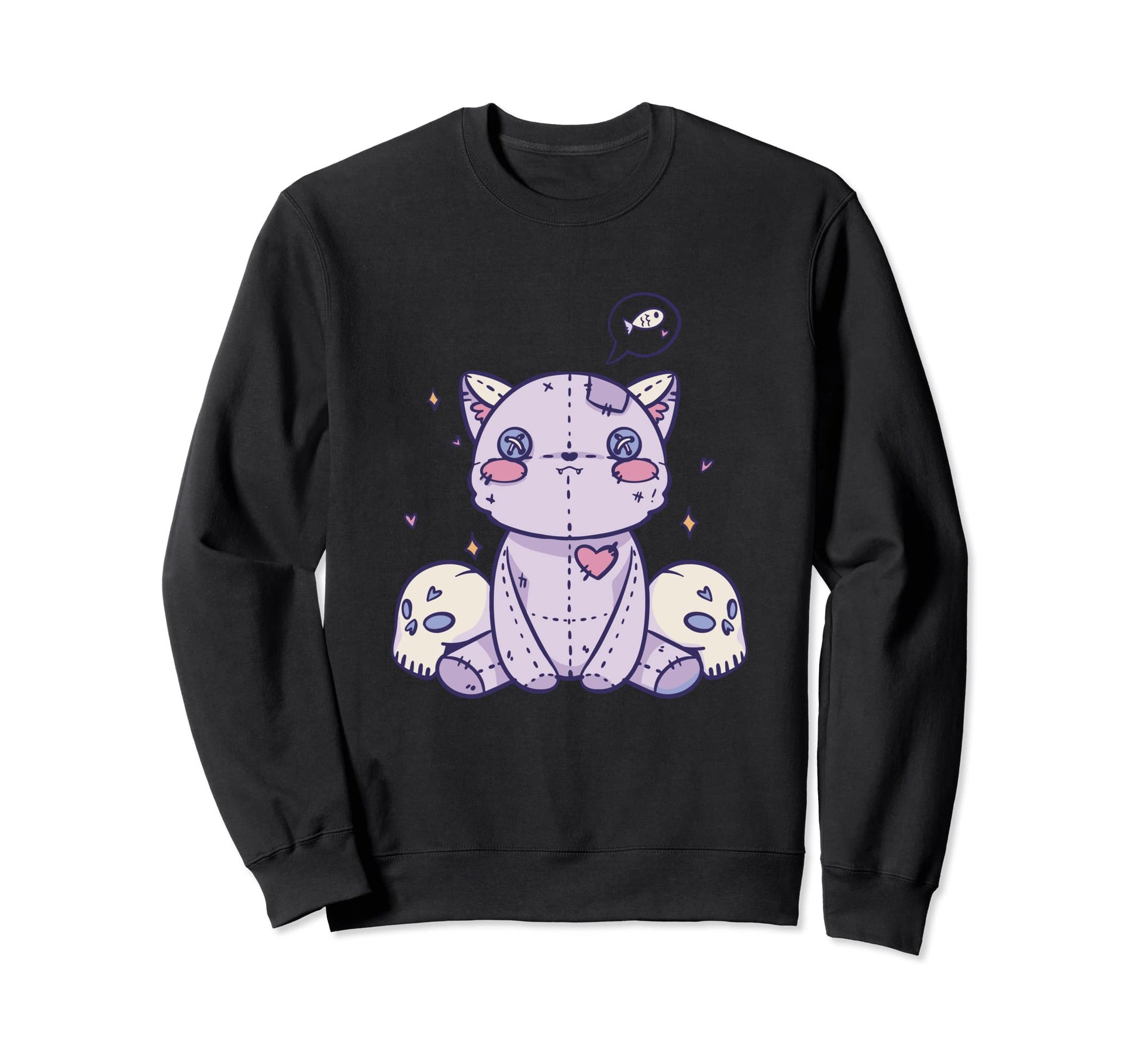 Pastel Goth Cat Alternative Sweatshirt - Fun Novelty Design for Adults - T-Shirt, Sweatshirt, Hoodie