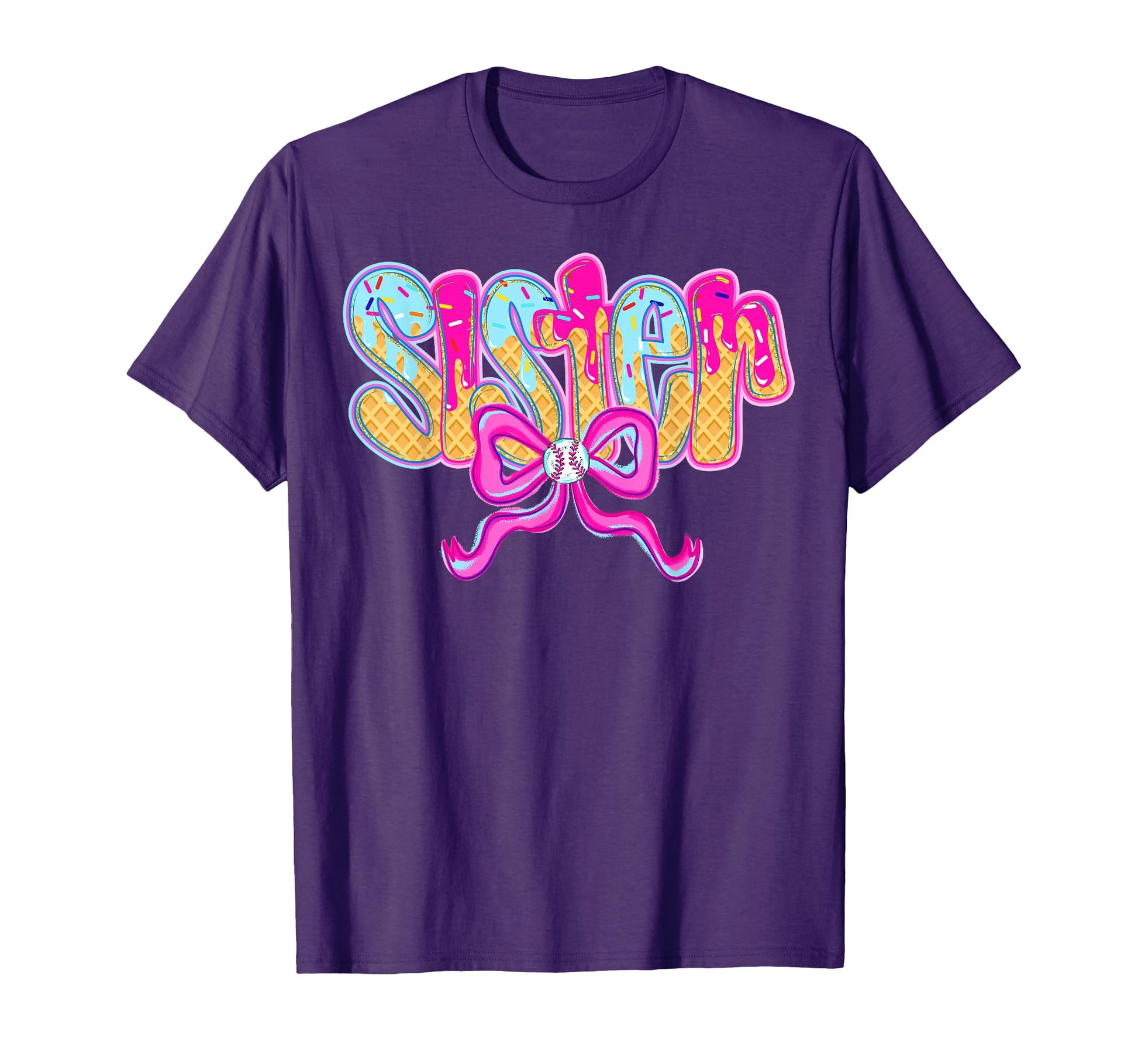 Baseball Sister Drip Ice Cream T-Shirt - Fun Novelty Design Unisex - T-Shirt, Sweatshirt, Hoodie