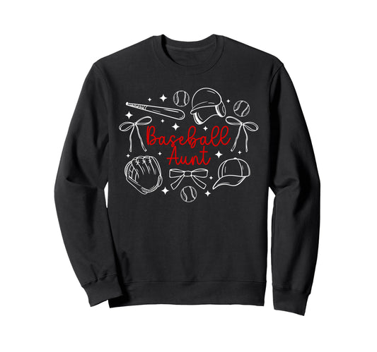 Baseball Aunt Coquette Aunt Sweatshirt - Trendy Graphic for Adults - T-Shirt, Sweatshirt, Hoodie