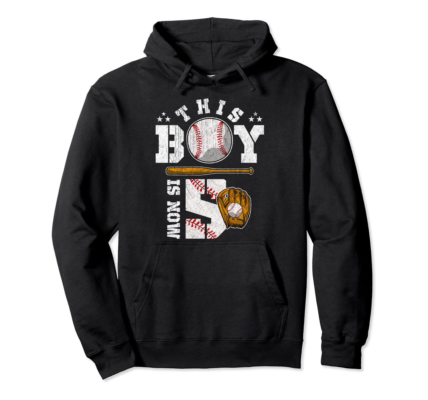 This Is Now 5Th Birthday Baseball Hoodie - Casual Everyday Wear Men Women - T-Shirt, Sweatshirt, Hoodie