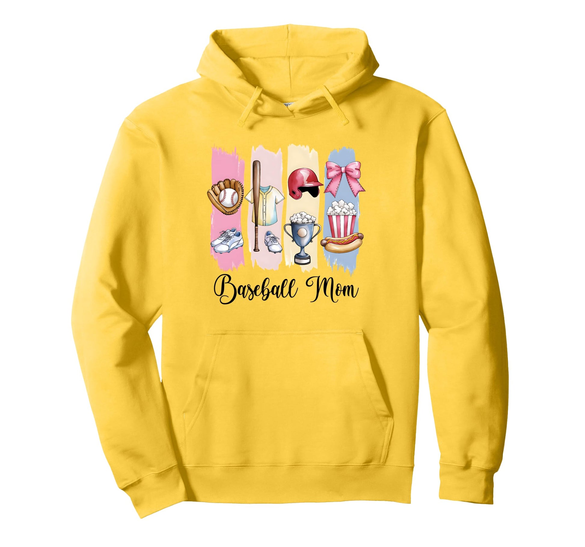 Baseball Coquette Bow Baseball Mom Hoodie - Custom Art Print Unisex - T-Shirt, Sweatshirt, Hoodie