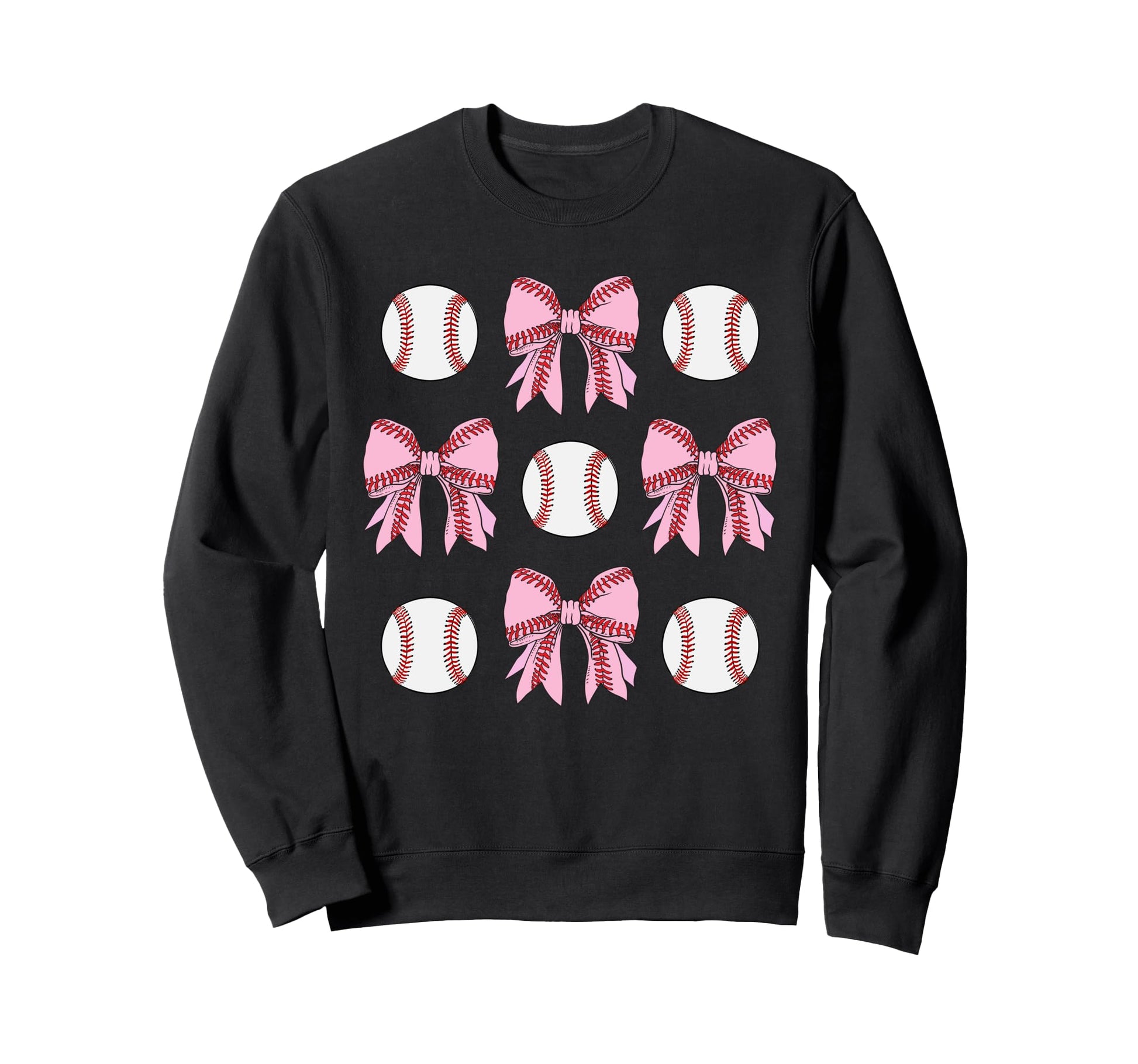 Softball Baseball Bow Womens Sweatshirt - Fun Novelty Design Unisex - T-Shirt, Sweatshirt, Hoodie