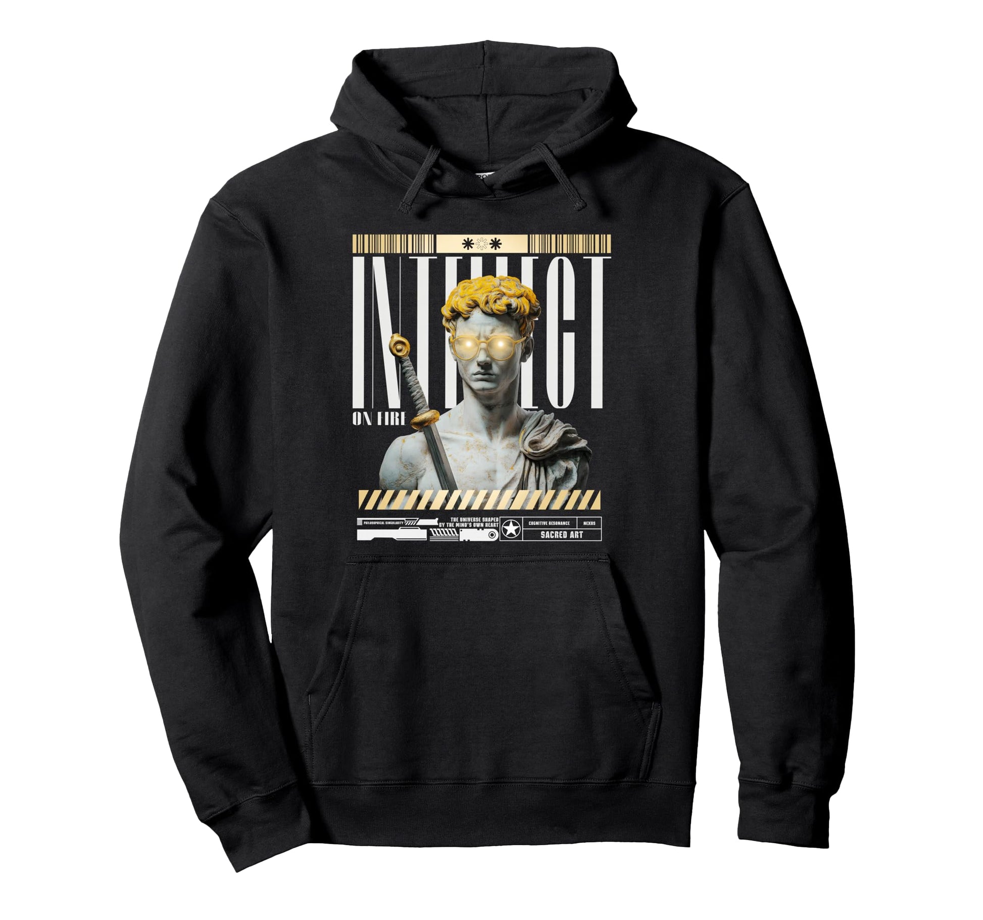 Y2K Intelect Bold Urban Graffiti Aesthetic Hoodie - Streetwear Style Unisex - T-Shirt, Sweatshirt, Hoodie