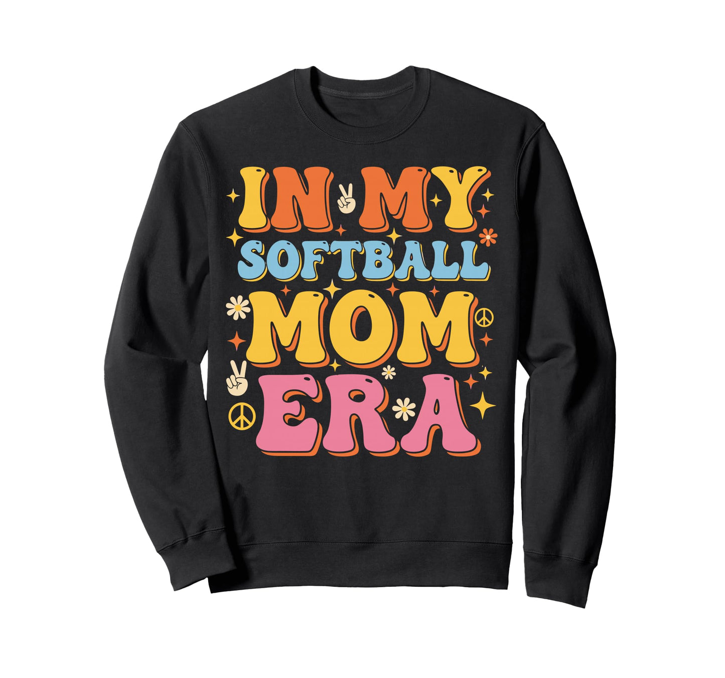 My Softball Mom Era Softball Mama Sweatshirt - Custom Art Print for Adults - T-Shirt, Sweatshirt, Hoodie