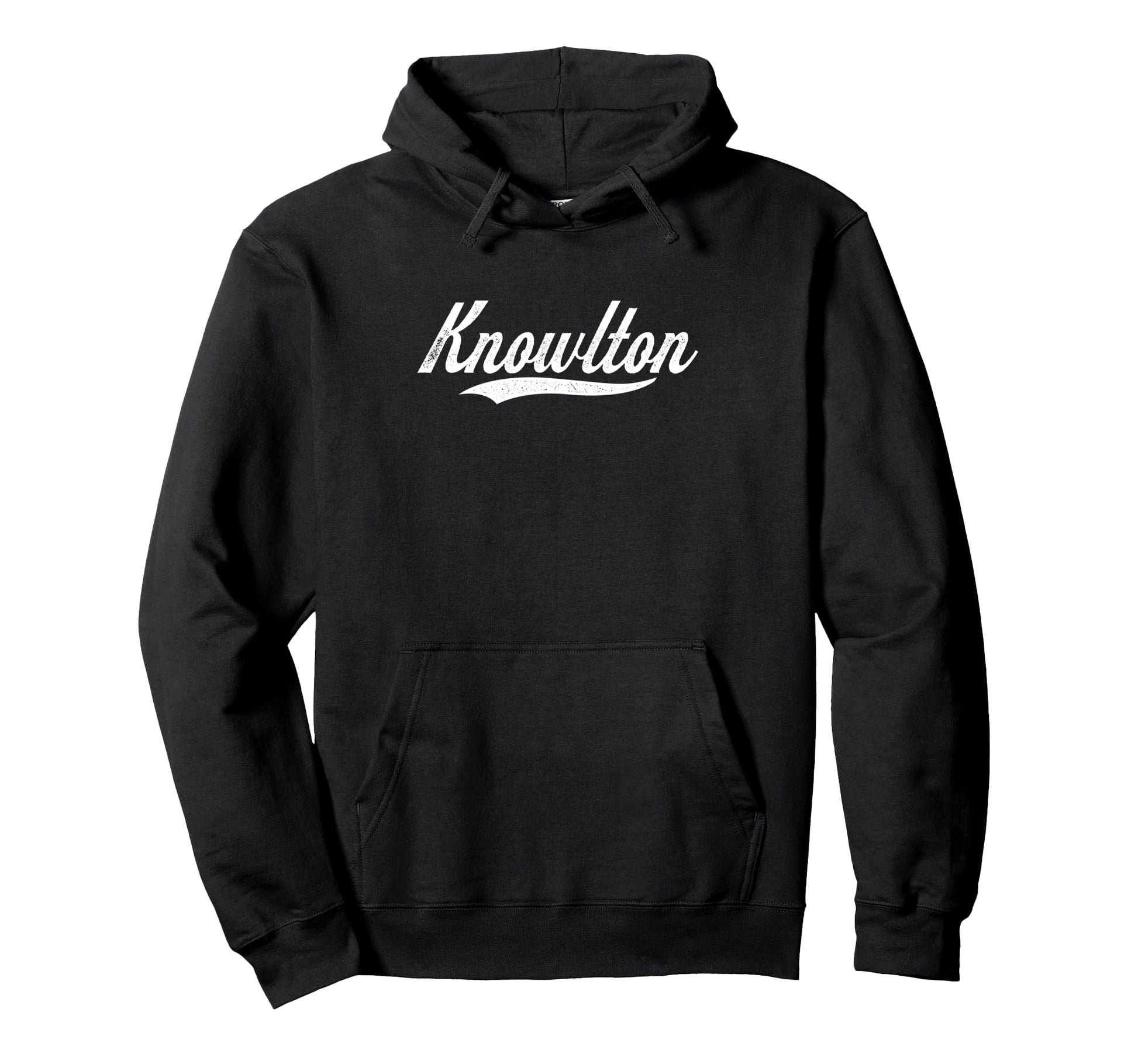 Distressed Script Sam Knowlton Hoodie - Minimalist Print Men Women - T-Shirt, Sweatshirt, Hoodie