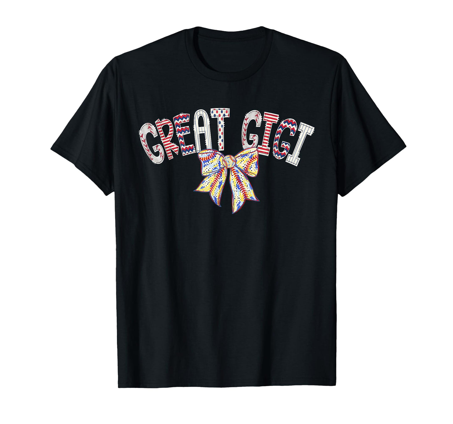 Baseball Great Gigi Coquette Bow Game Day T-Shirt - Graphic Print Unisex - T-Shirt, Sweatshirt, Hoodie