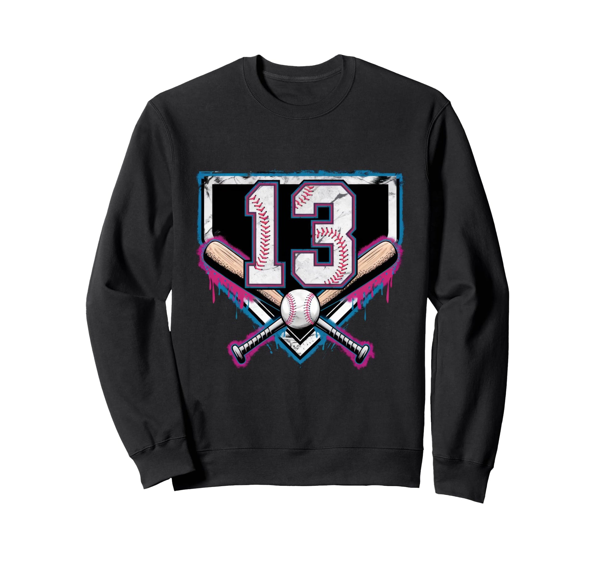 13Th Birthday Baseball Home Sweatshirt - Casual Everyday Wear Men Women - T-Shirt, Sweatshirt, Hoodie
