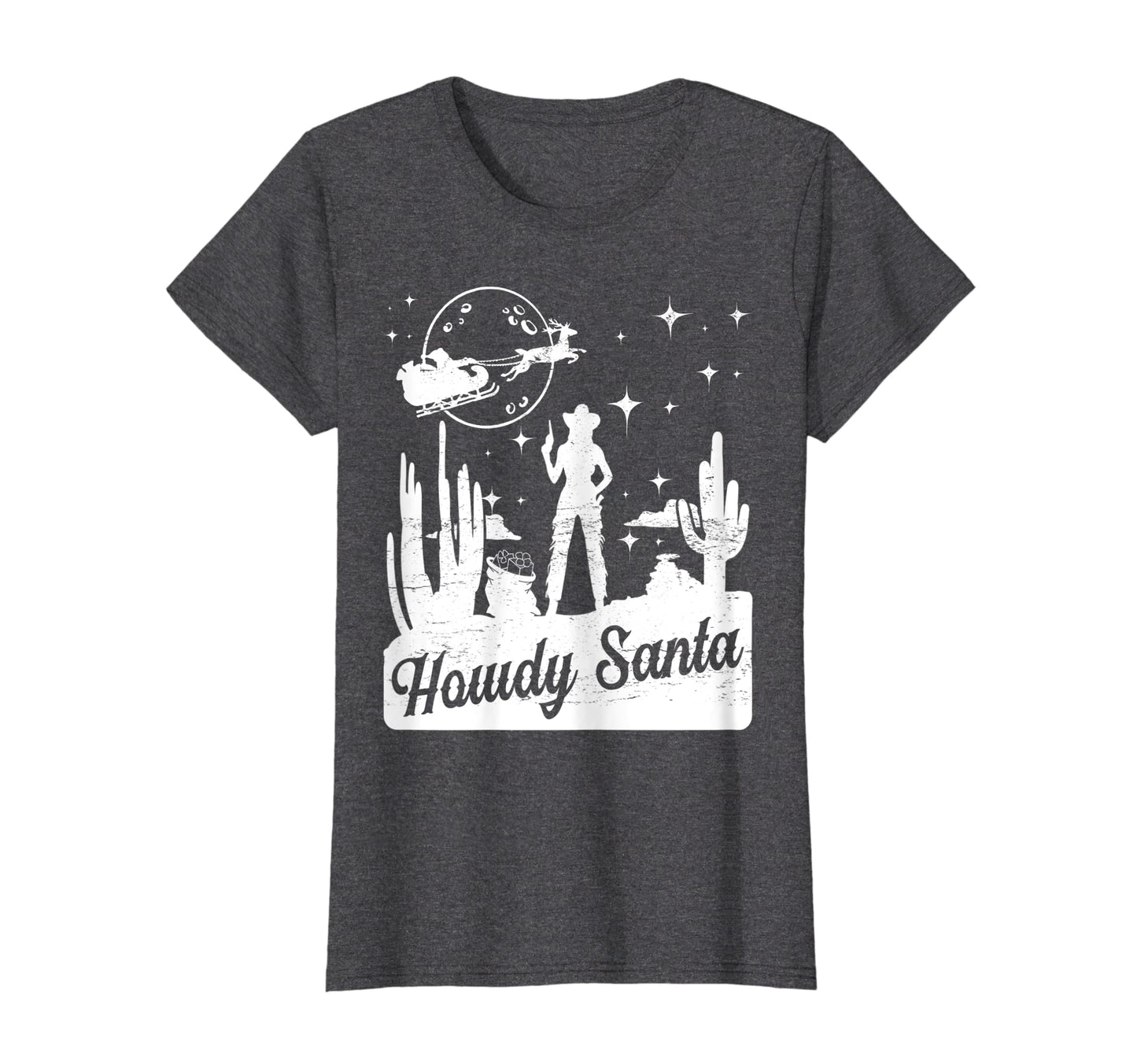 Womens Howdy Santa Western Cowgirl T-Shirt - Unique Graphic Men Women - T-Shirt, Sweatshirt, Hoodie