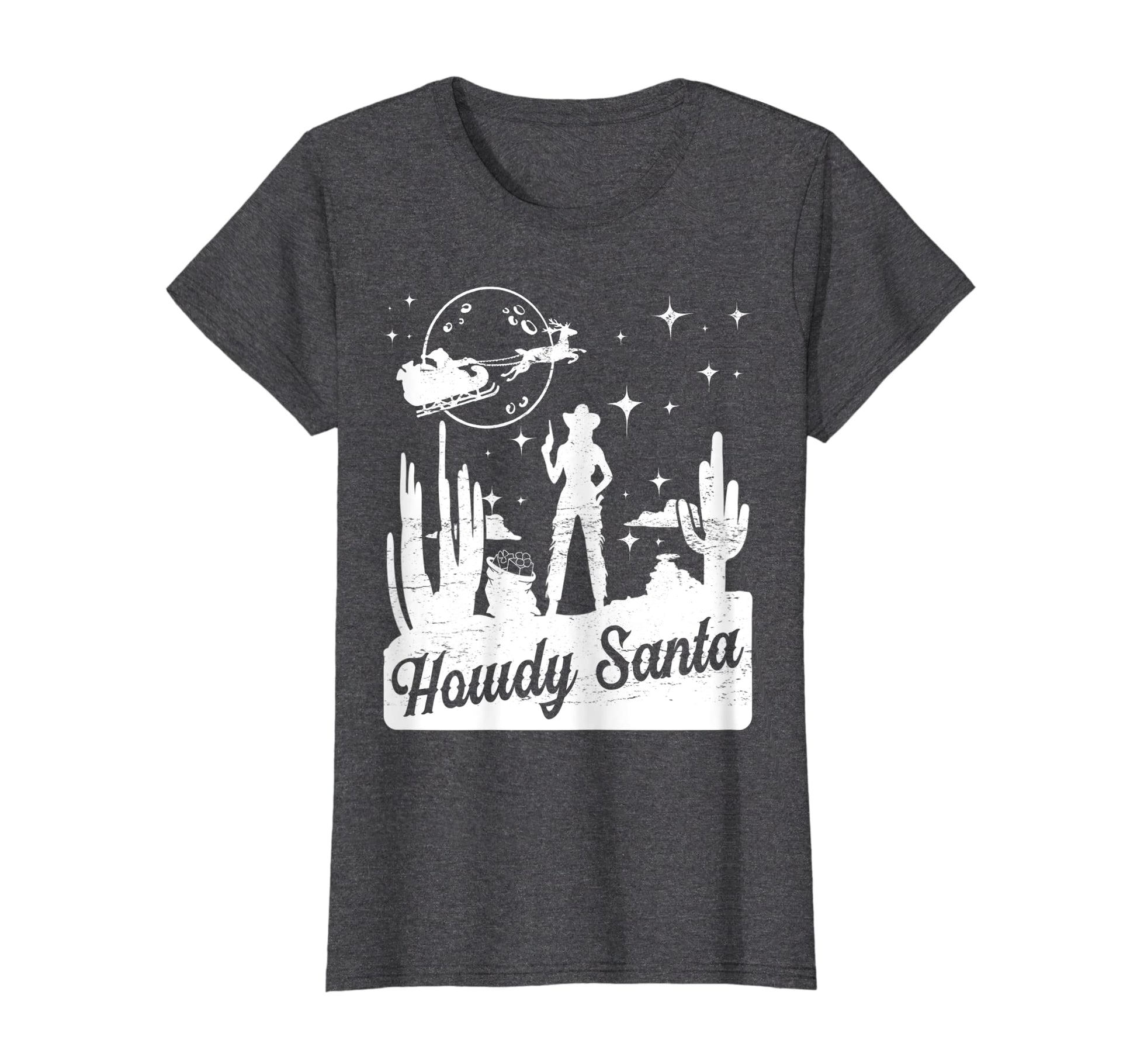 Womens Howdy Santa Western Cowgirl T-Shirt - Unique Graphic Men Women - T-Shirt, Sweatshirt, Hoodie