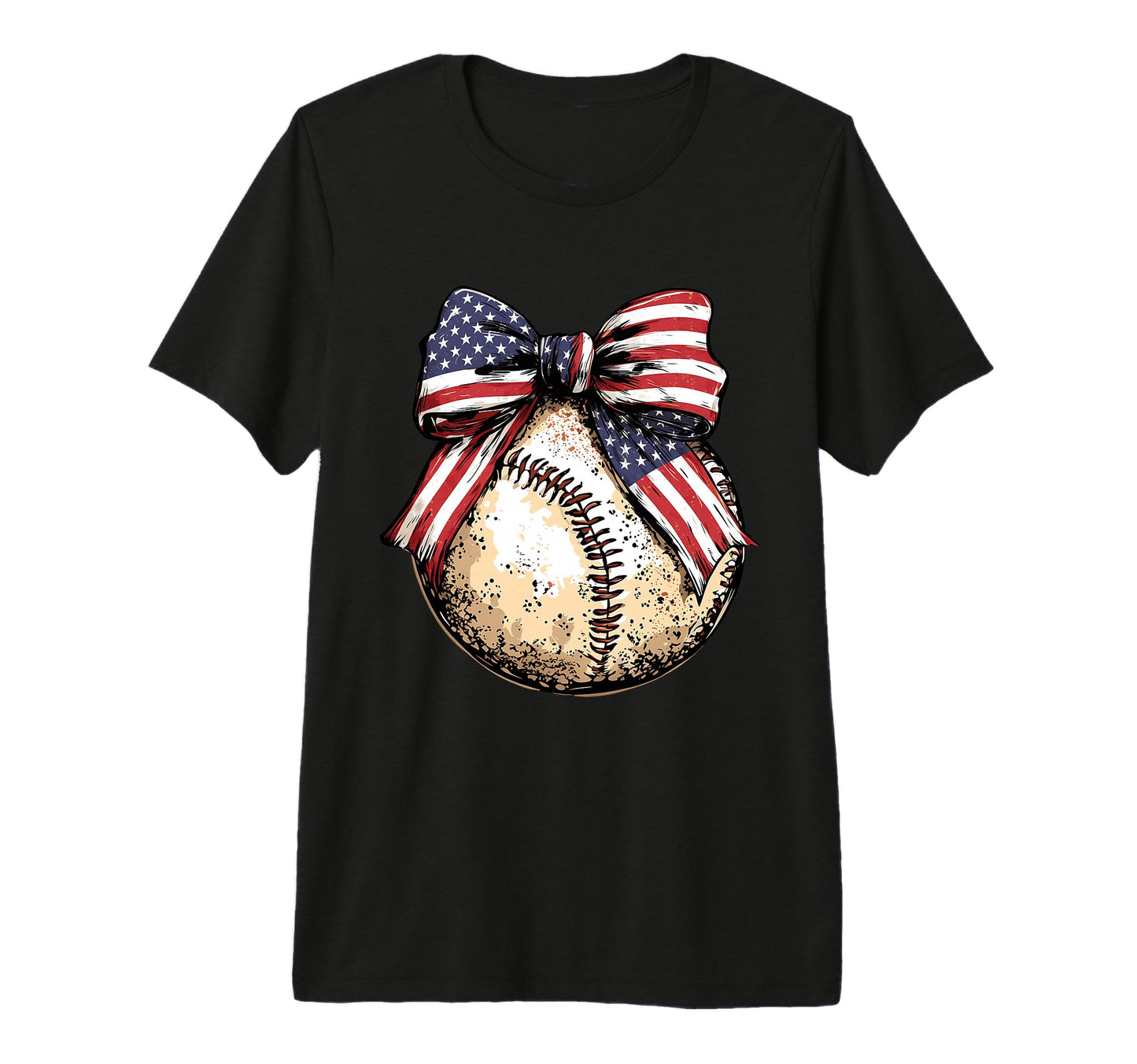 American Baseball Coquette Bow T-Shirt - Trendy Graphic for Adults - T-Shirt, Sweatshirt, Hoodie