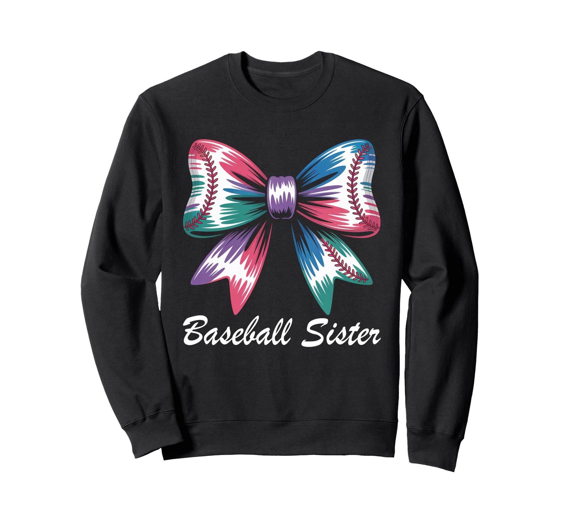 Baseball Sister Coquette Bow Biggest Sweatshirt - Graphic Print for Adults - T-Shirt, Sweatshirt, Hoodie