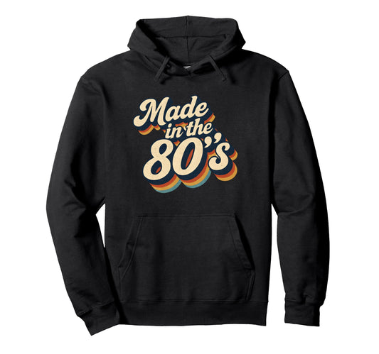 80S Typography Old School Throwback Hoodie - Custom Art Print Unisex - T-Shirt, Sweatshirt, Hoodie