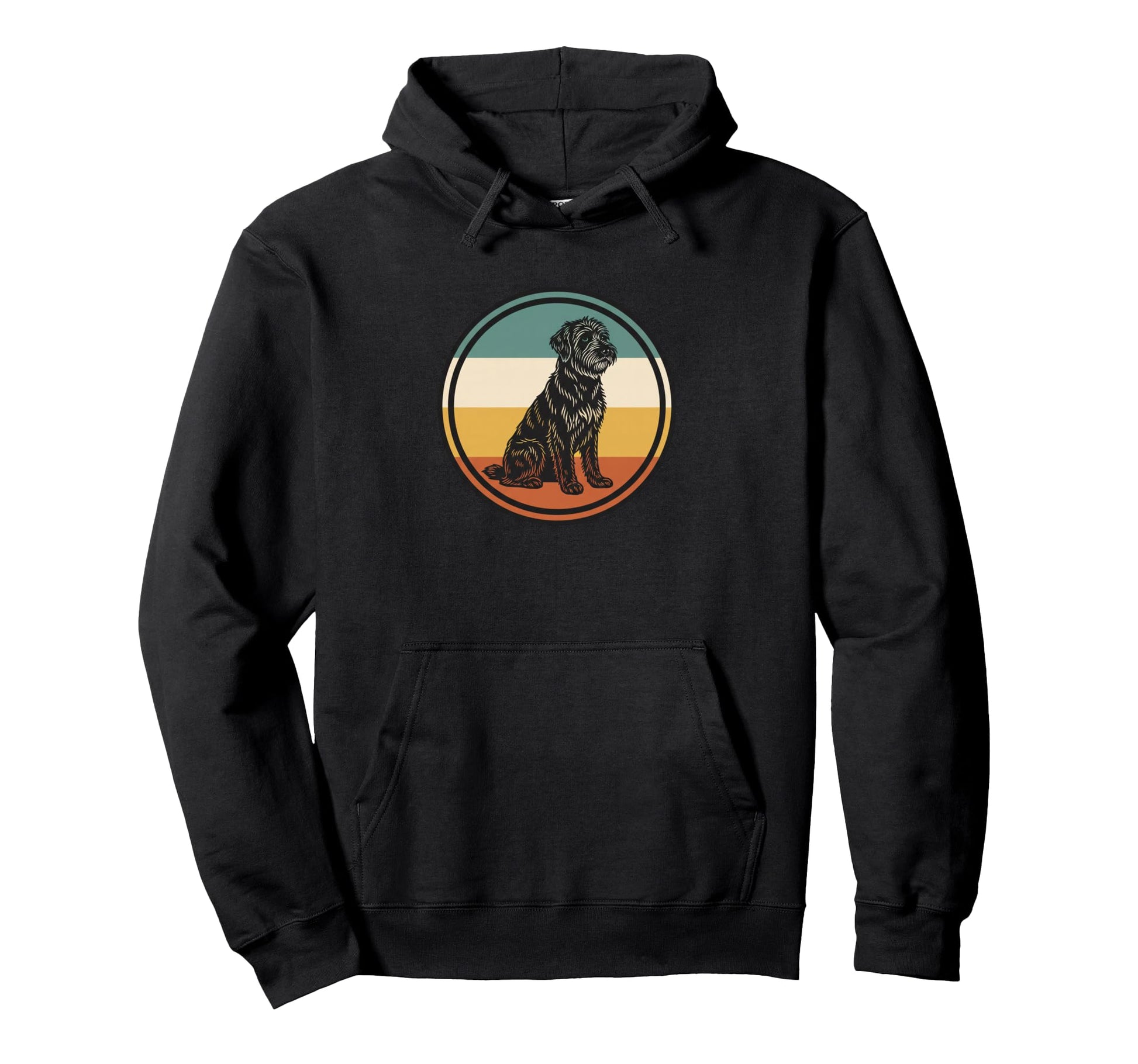 Dog Badge Stripes Dog Lovers Hoodie - Streetwear Style for Adults - T-Shirt, Sweatshirt, Hoodie
