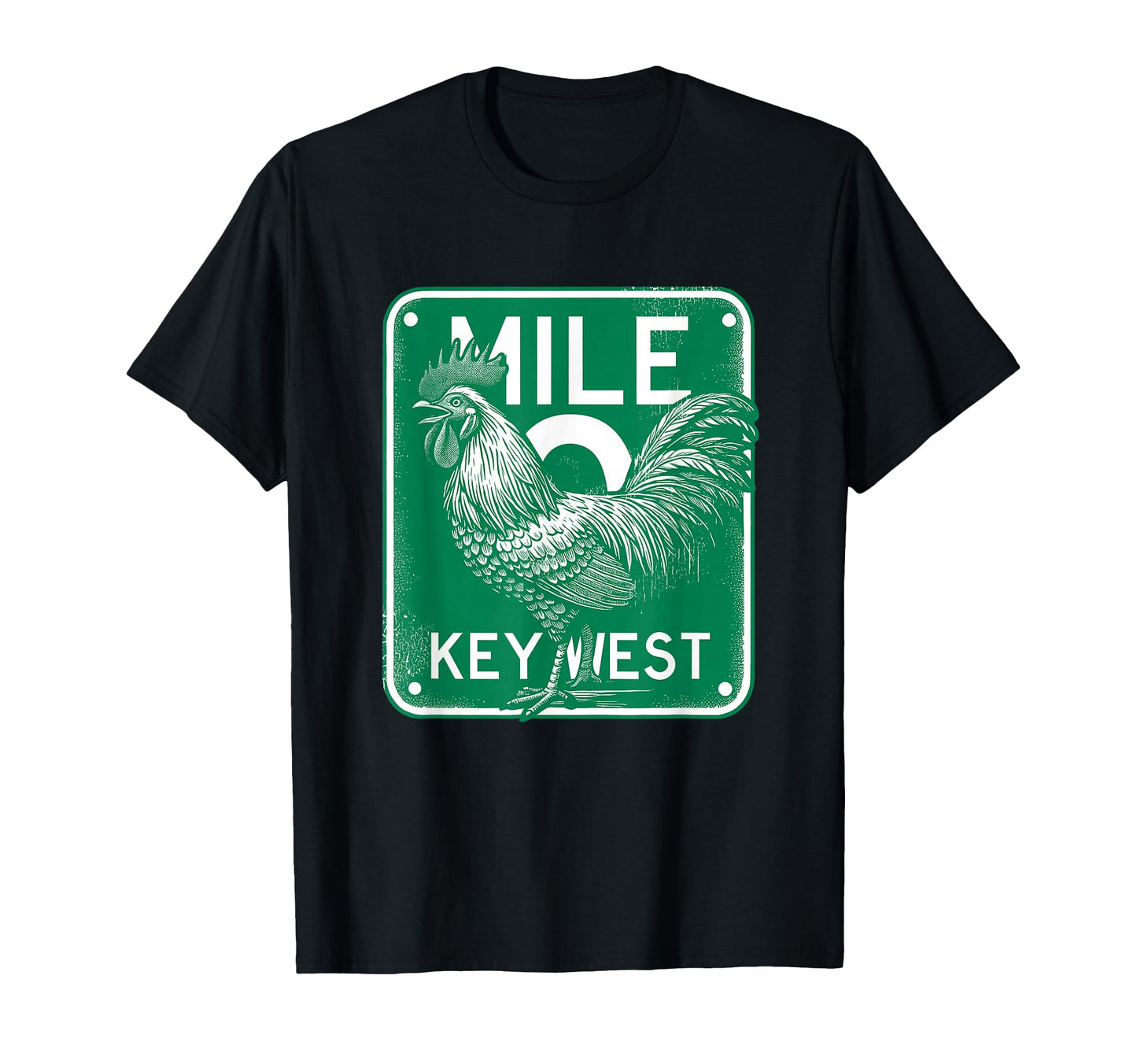 Key West Florida Chicken Mile 0 T-Shirt - Fun Novelty Design Unisex - T-Shirt, Sweatshirt, Hoodie