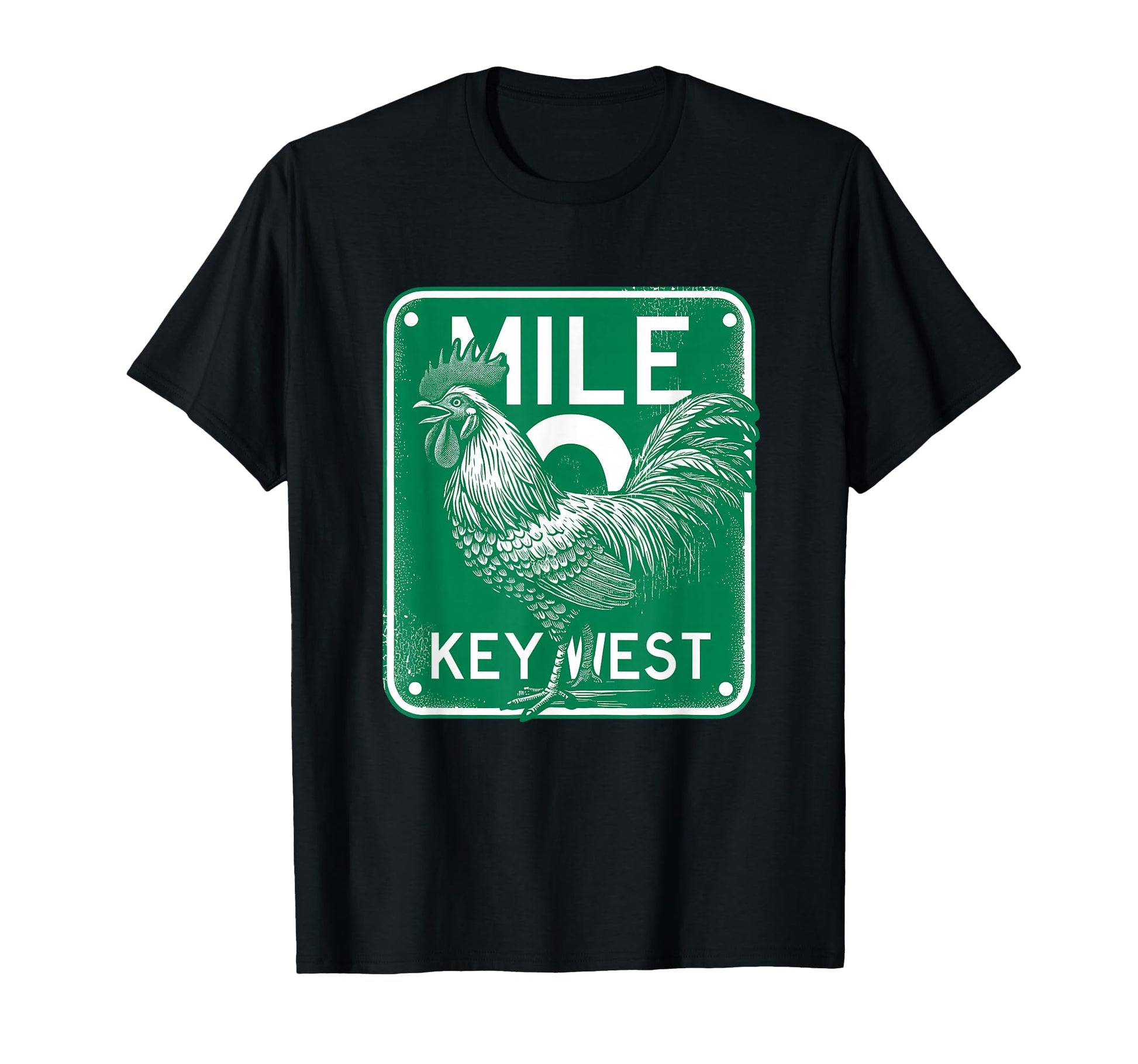 Key West Florida Chicken Mile 0 T-Shirt - Fun Novelty Design Unisex - T-Shirt, Sweatshirt, Hoodie