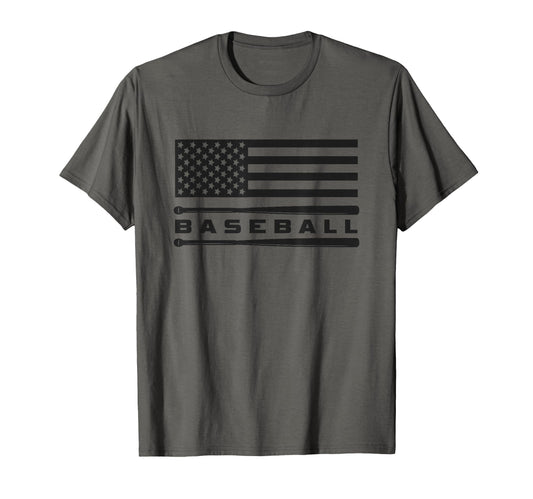 American Flag And Baseball Bat T-Shirt - Novelty Apparel Men Women - T-Shirt, Sweatshirt, Hoodie