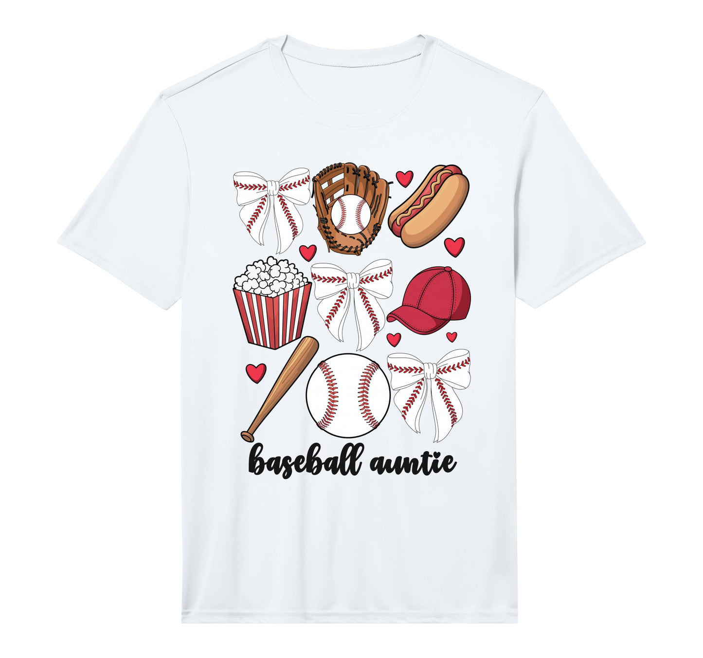 Mens Baseball Auntie Coquette Bow T-Shirt - Minimalist Print Men Women - T-Shirt, Sweatshirt, Hoodie