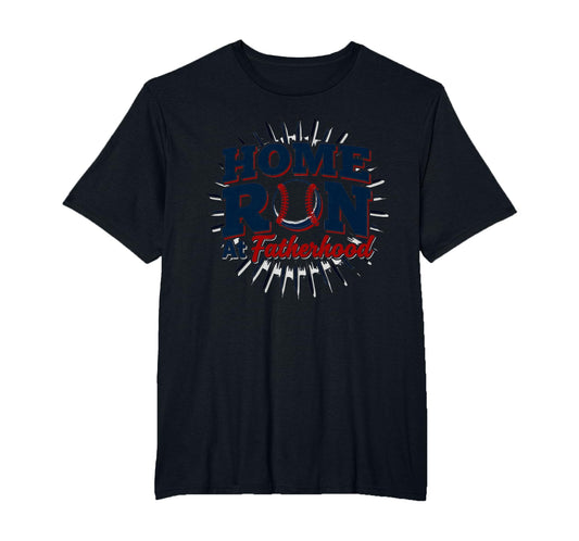 Baseball Dad Home Run Fatherhood Mens T-Shirt - Unique Graphic for Adults - T-Shirt, Sweatshirt, Hoodie