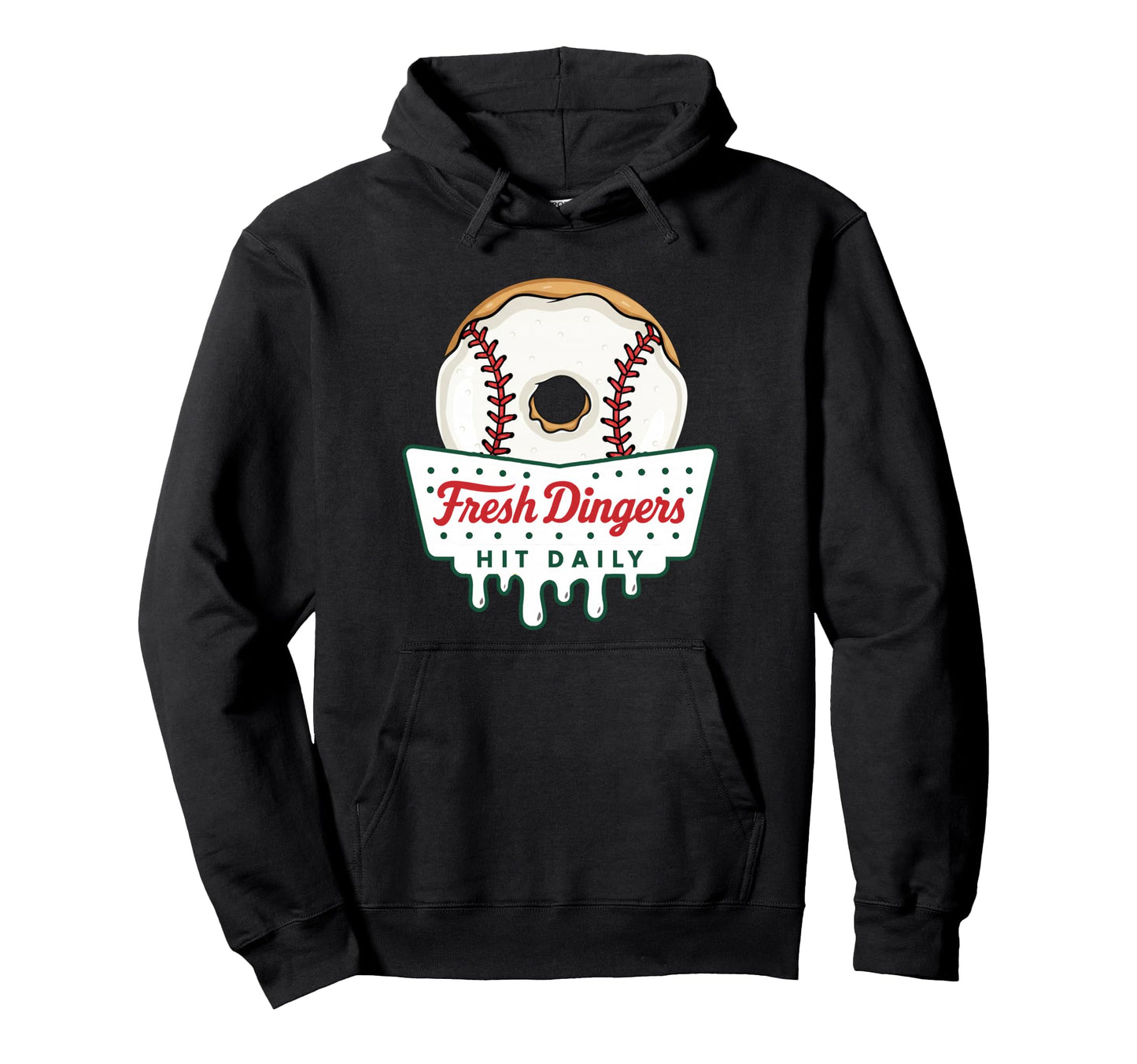 Baseball Fresh Dingers Hit Daily Hoodie - Fun Novelty Design for Adults - T-Shirt, Sweatshirt, Hoodie