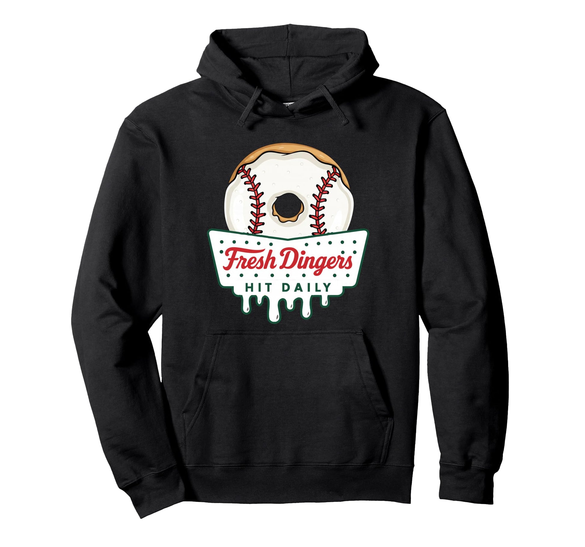 Baseball Fresh Dingers Hit Daily Hoodie - Fun Novelty Design for Adults - T-Shirt, Sweatshirt, Hoodie