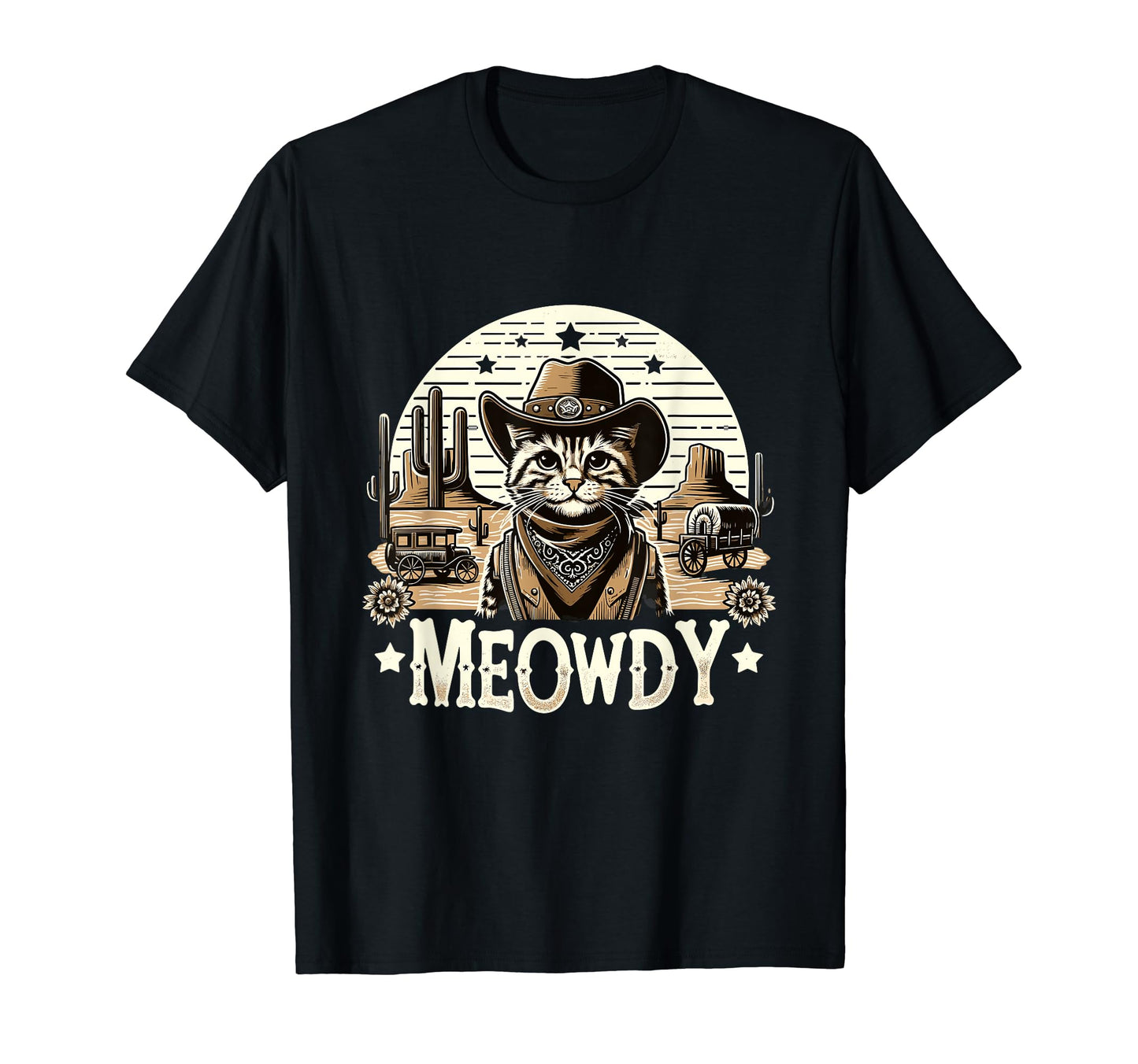 Meowdy Country Cowboy Western Cat T-Shirt - Aesthetic Graphic Men Women - T-Shirt, Sweatshirt, Hoodie