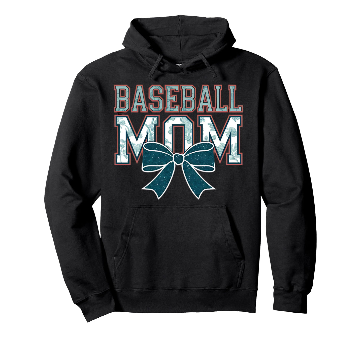 Baseball Mom Coquette Bow Mothers Day Hoodie - Streetwear Style for Adults - T-Shirt, Sweatshirt, Hoodie