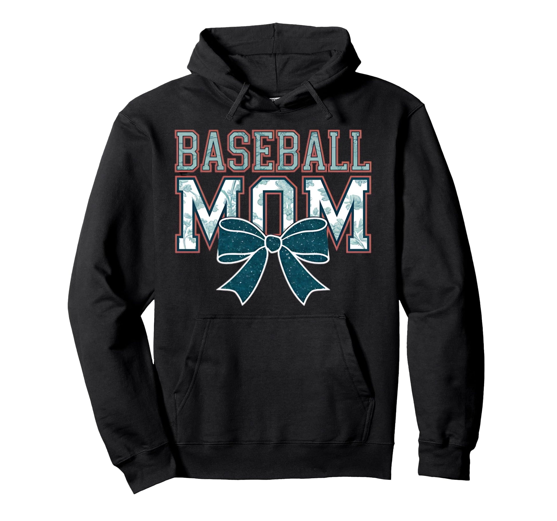 Baseball Mom Coquette Bow Mothers Day Hoodie - Streetwear Style for Adults - T-Shirt, Sweatshirt, Hoodie