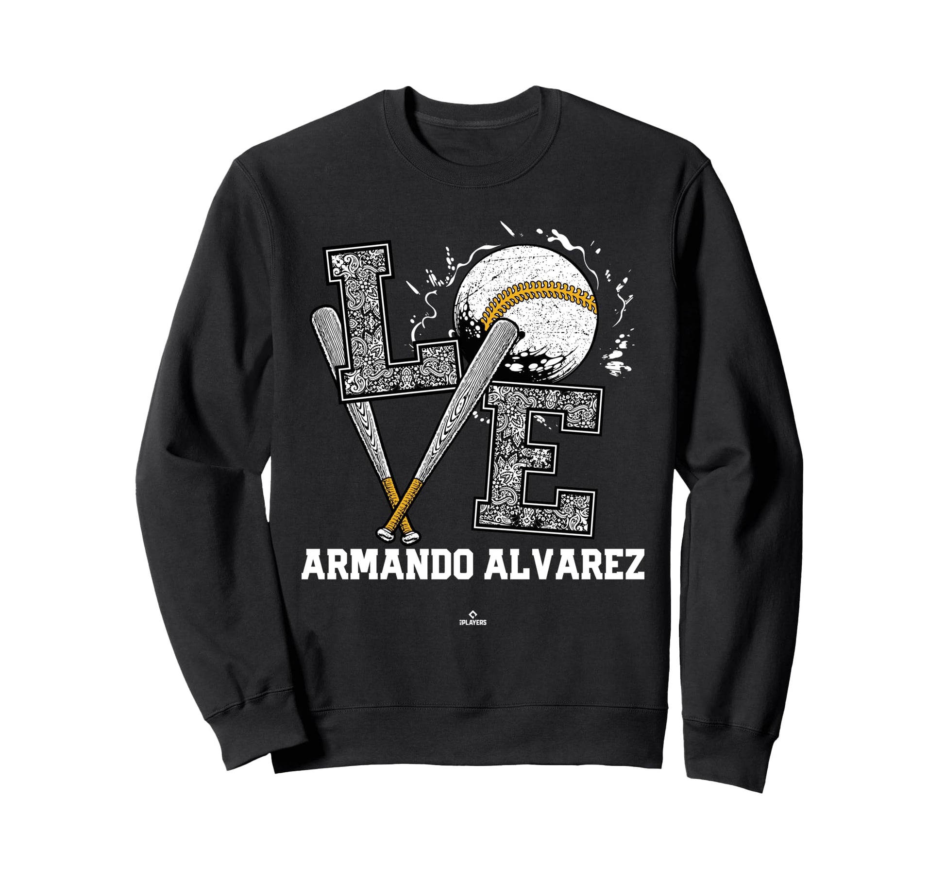 Distressed Baseball Love Armando Sweatshirt - Novelty Apparel Men Women - T-Shirt, Sweatshirt, Hoodie