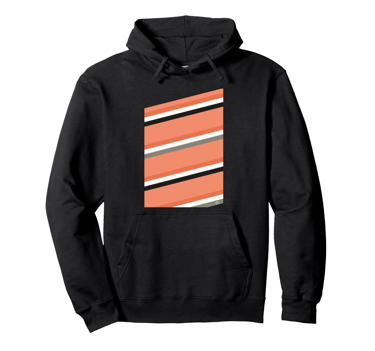 Orange Stripes Hoodie - Novelty Apparel Unisex - T-Shirt, Sweatshirt, Hoodie