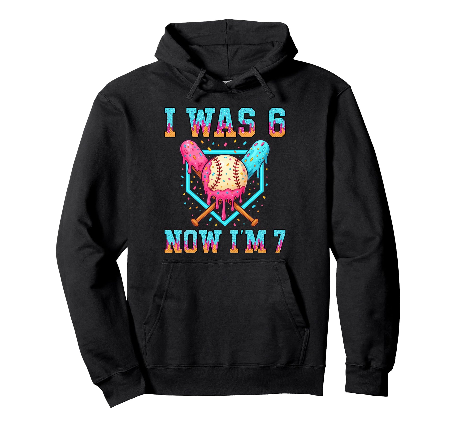 I Was 6 Now Im 7 67 Baseball Drip 7Th Hoodie - Minimalist Print Men Women - T-Shirt, Sweatshirt, Hoodie