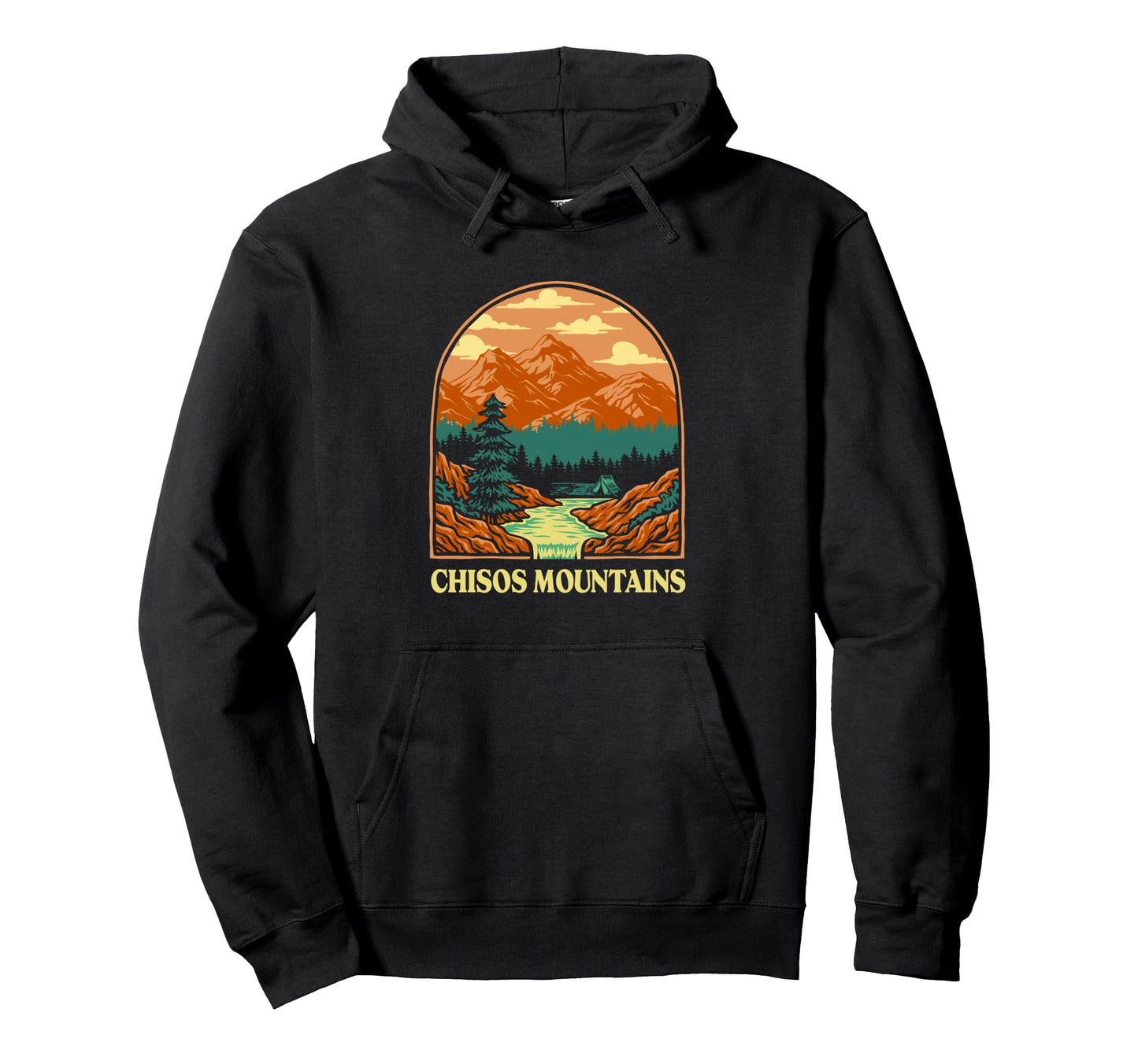 Chisos Mountains Big Bend National Hoodie - Custom Art Print for Adults - T-Shirt, Sweatshirt, Hoodie