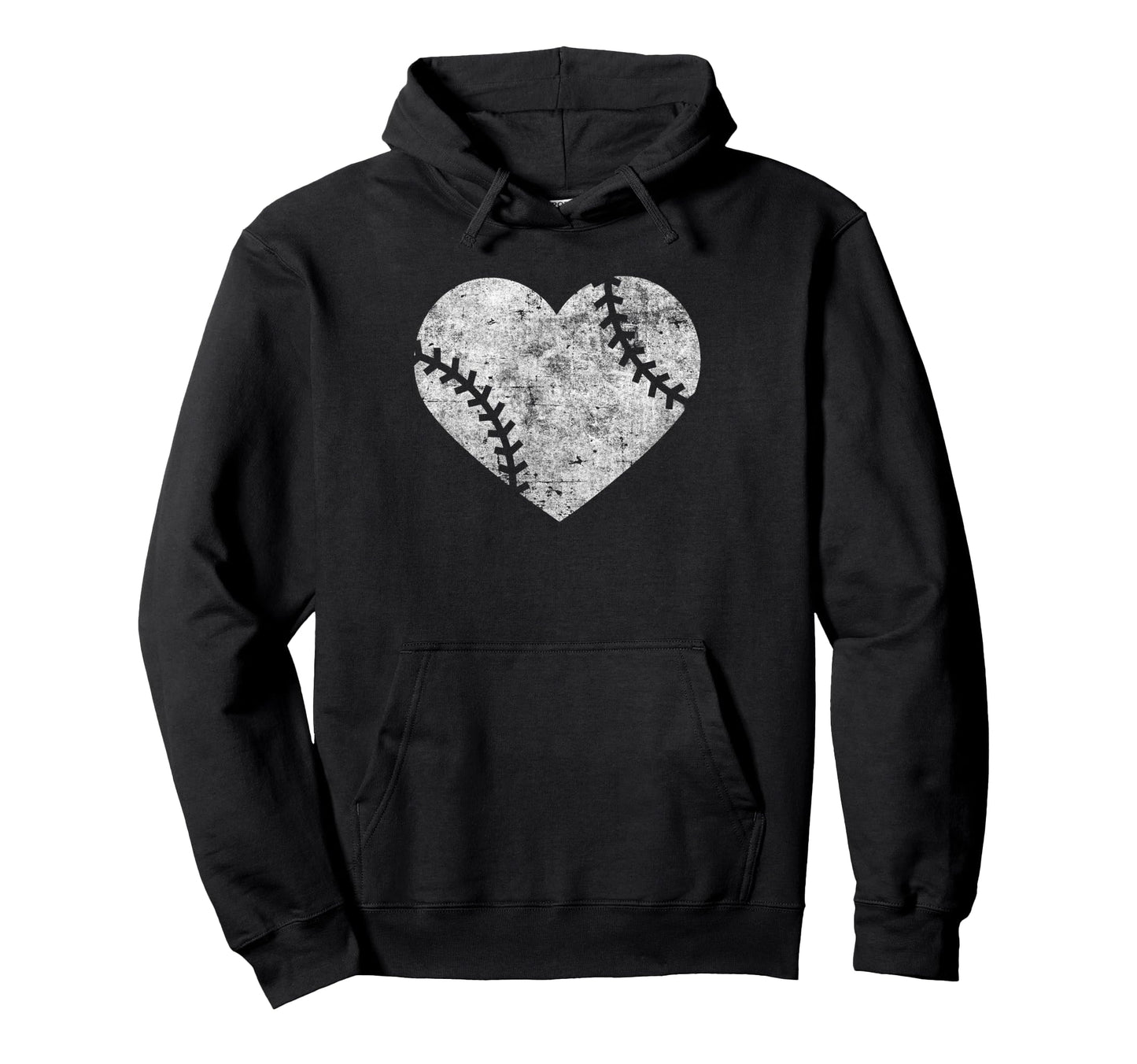 I Love Baseball Distressed Heart Hoodie - Trendy Graphic Unisex - T-Shirt, Sweatshirt, Hoodie