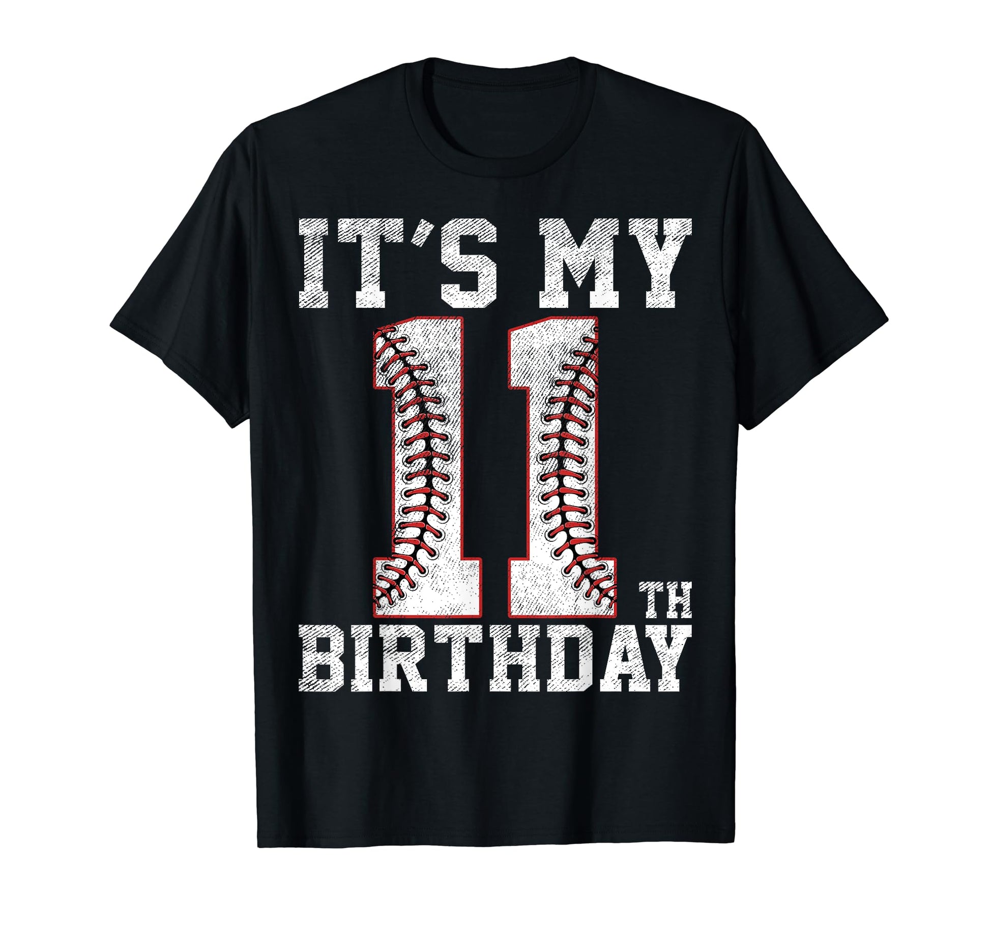 11Th Birthday Baseball Party 11 Years T-Shirt - Minimalist Print Men Women - T-Shirt, Sweatshirt, Hoodie