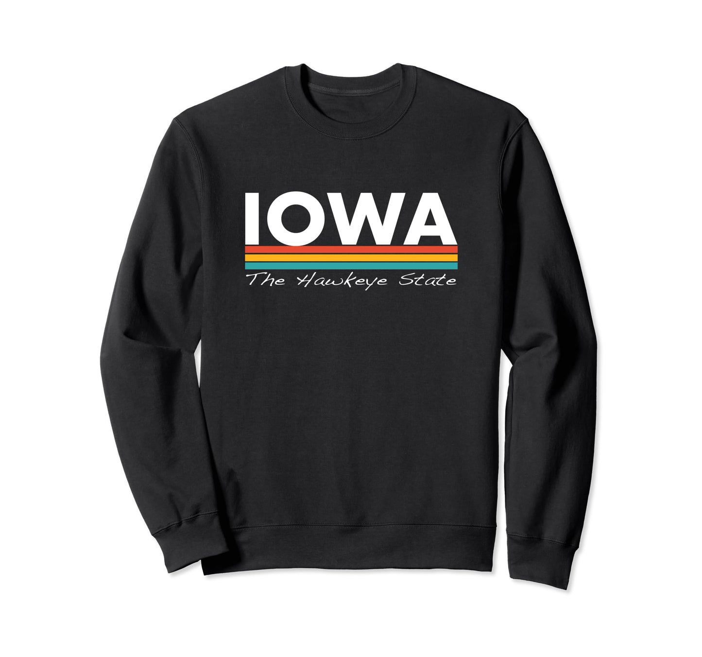 Iowa Hawkeye State Stripes Sweatshirt - Streetwear Style Unisex - T-Shirt, Sweatshirt, Hoodie