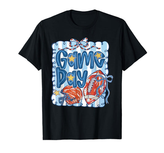 America Game Day Preppy Football T-Shirt - Unique Graphic Men Women - T-Shirt, Sweatshirt, Hoodie