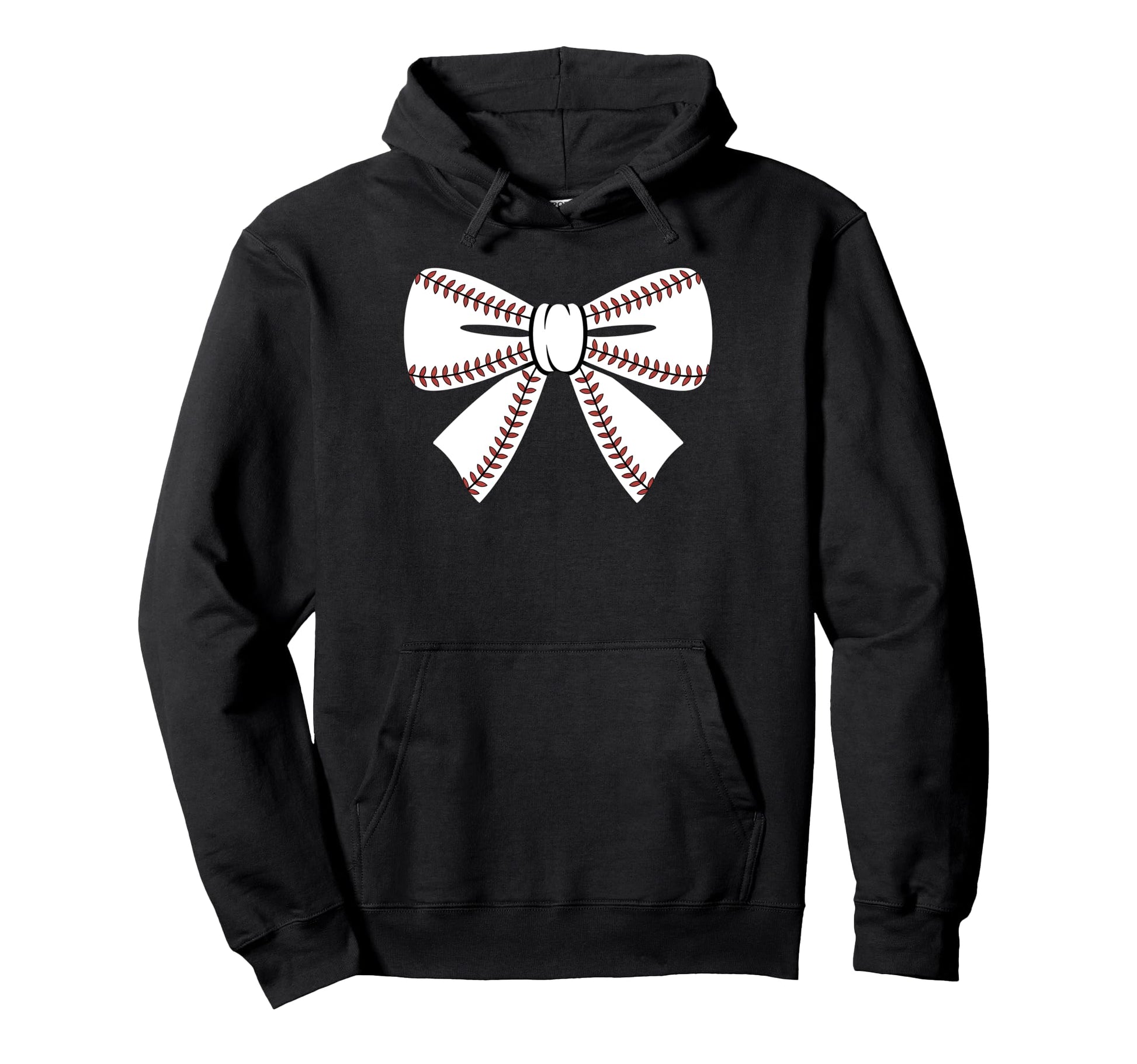 Baseball Bow Baseball Mom Mama Hoodie - Unique Graphic for Adults - T-Shirt, Sweatshirt, Hoodie