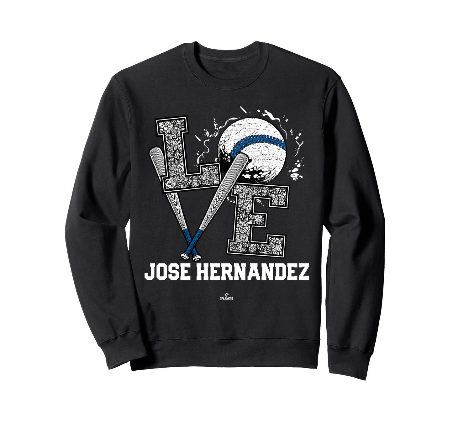 Distressed Baseball Love Jose Sweatshirt - Graphic Print for Adults - T-Shirt, Sweatshirt, Hoodie