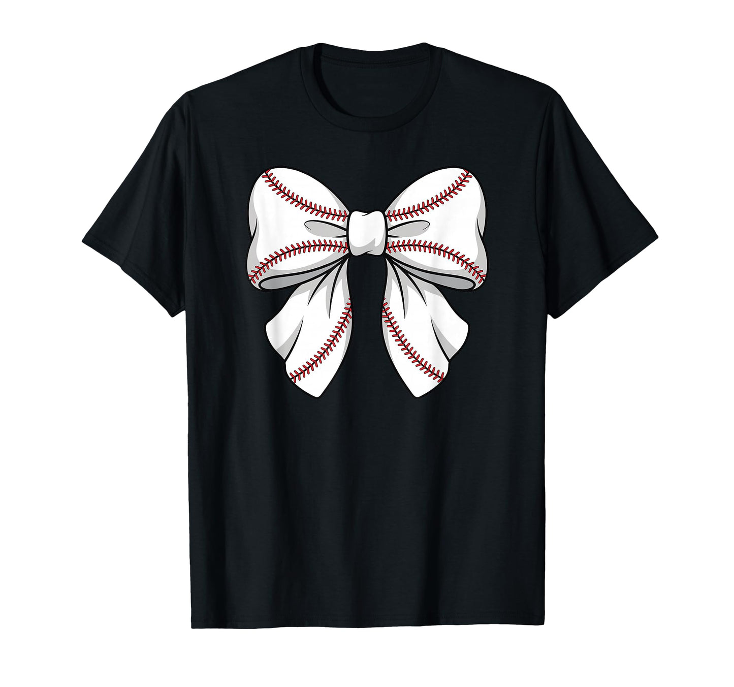 Baseball Coquette Bow T-Shirt - Fun Novelty Design for Adults - T-Shirt, Sweatshirt, Hoodie