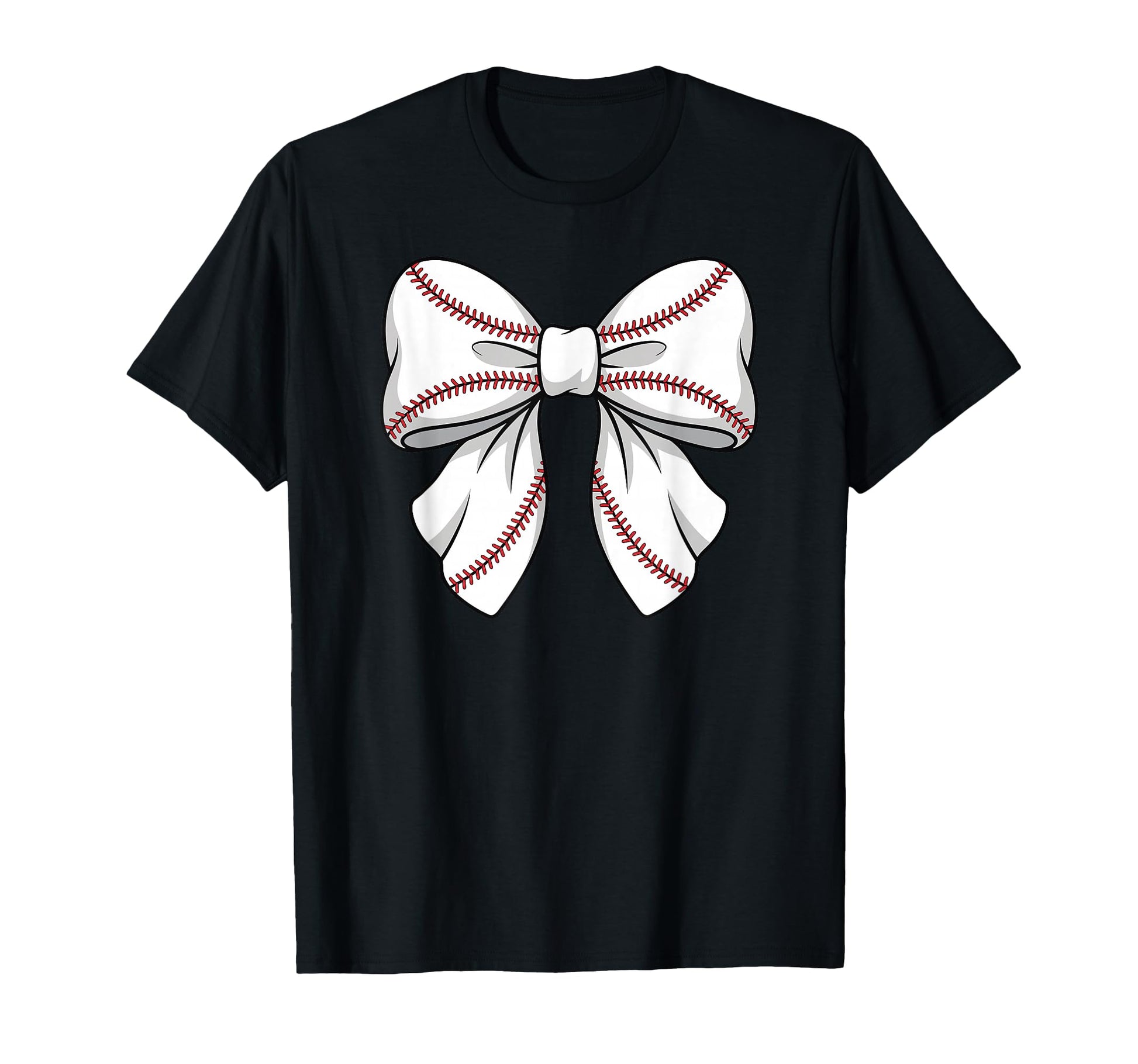 Baseball Coquette Bow T-Shirt - Fun Novelty Design for Adults - T-Shirt, Sweatshirt, Hoodie