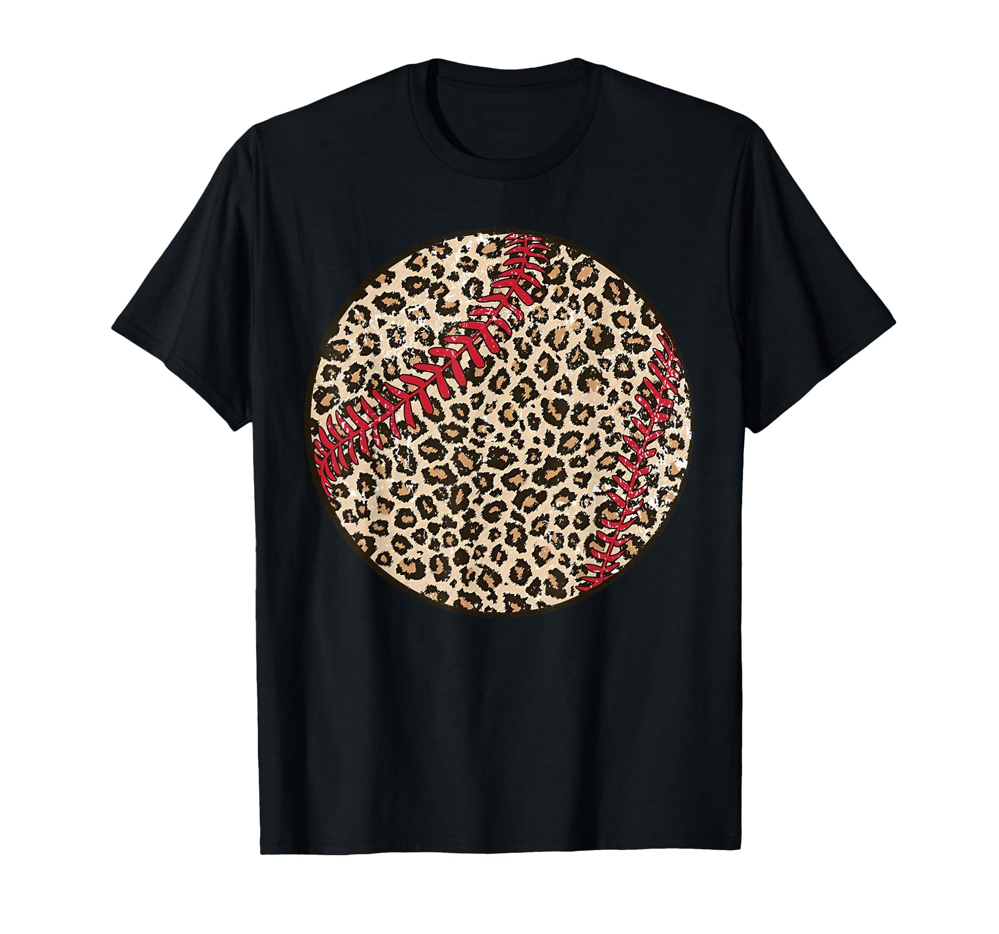 Leopard Baseball Season Baseball Mom T-Shirt - Minimalist Print Unisex - T-Shirt, Sweatshirt, Hoodie