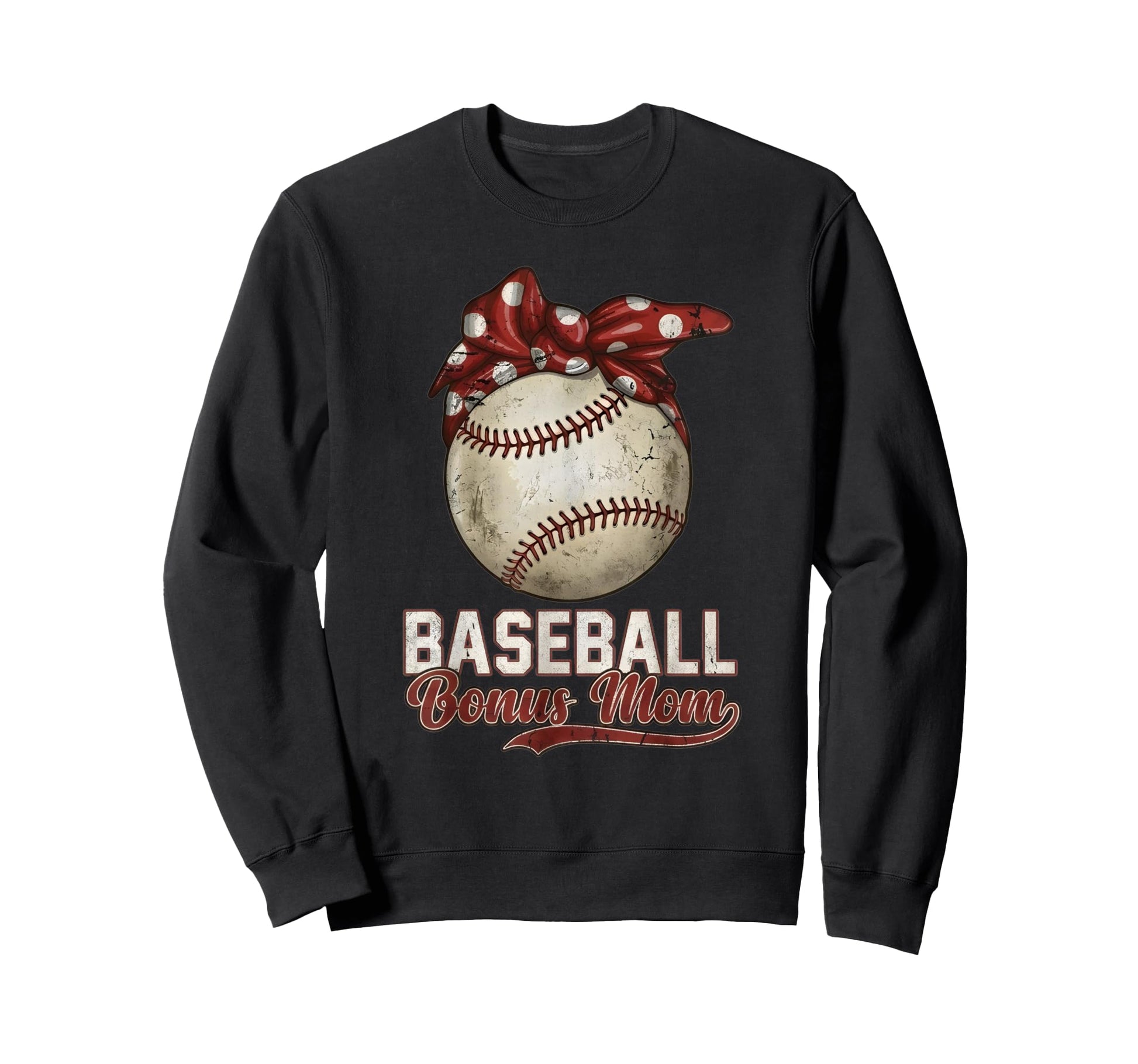 Baseball Bonus Mom Stepmother Bow Sweatshirt - Novelty Apparel Men Women - T-Shirt, Sweatshirt, Hoodie