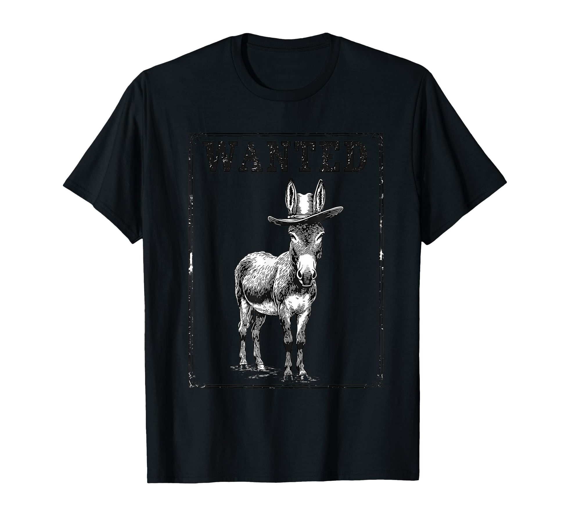 Donkey Cowboy Rodeo Cowgirl Western Country T-Shirt - Graphic Print Unisex - T-Shirt, Sweatshirt, Hoodie
