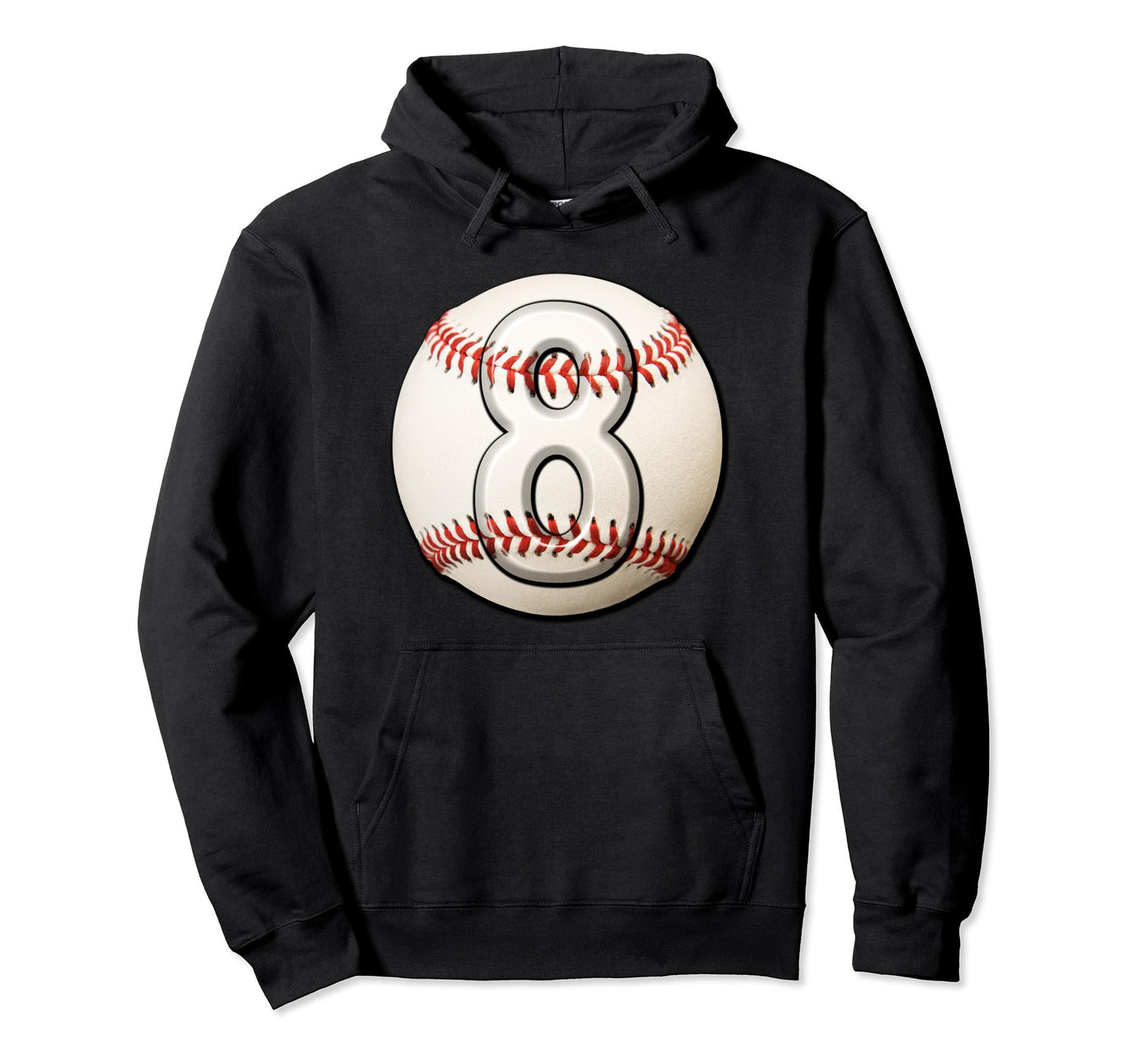 8 Years Old Baseball Themed 8Th Birthday Hoodie - Unique Graphic Unisex - T-Shirt, Sweatshirt, Hoodie
