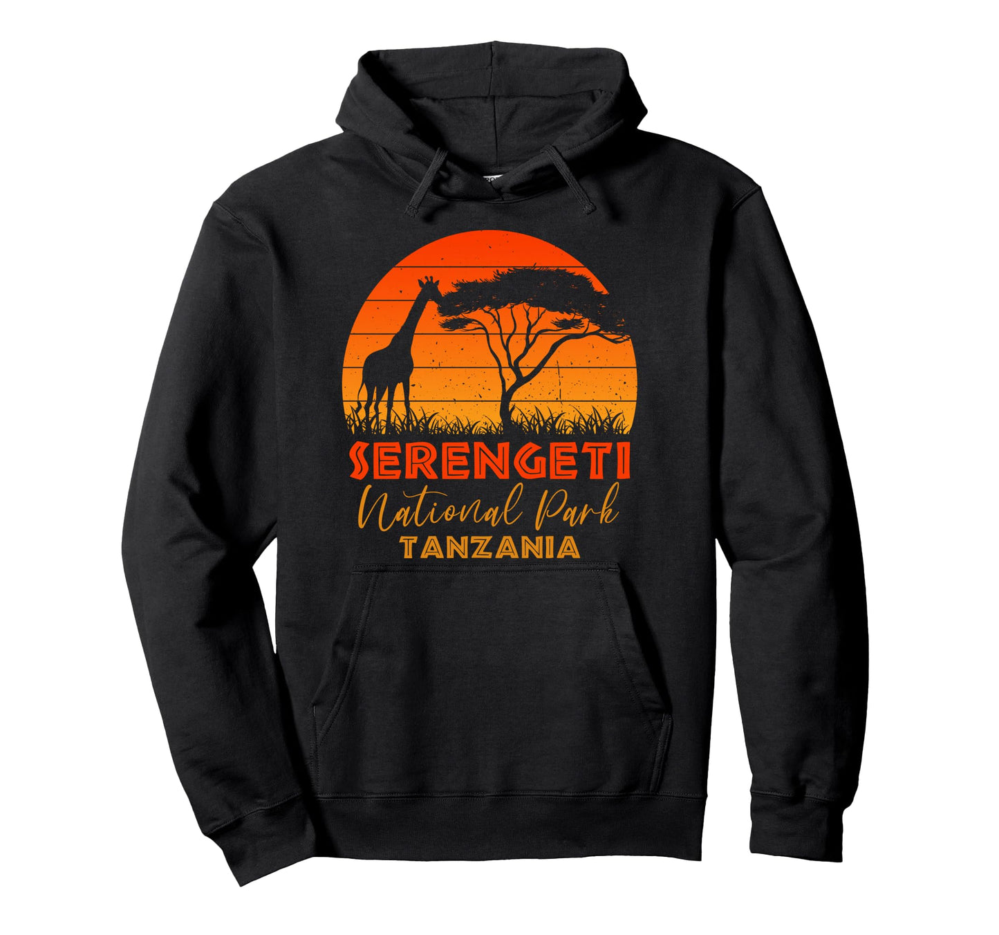Serengeti National Park Tanzania Hoodie - Minimalist Print for Adults - T-Shirt, Sweatshirt, Hoodie